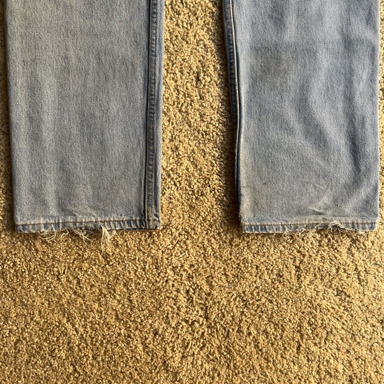 Levi's 1990’s Vintage Levi’s 501 Jeans Distressed Denim Button Fly Size US 33 - 5 Thumbnail