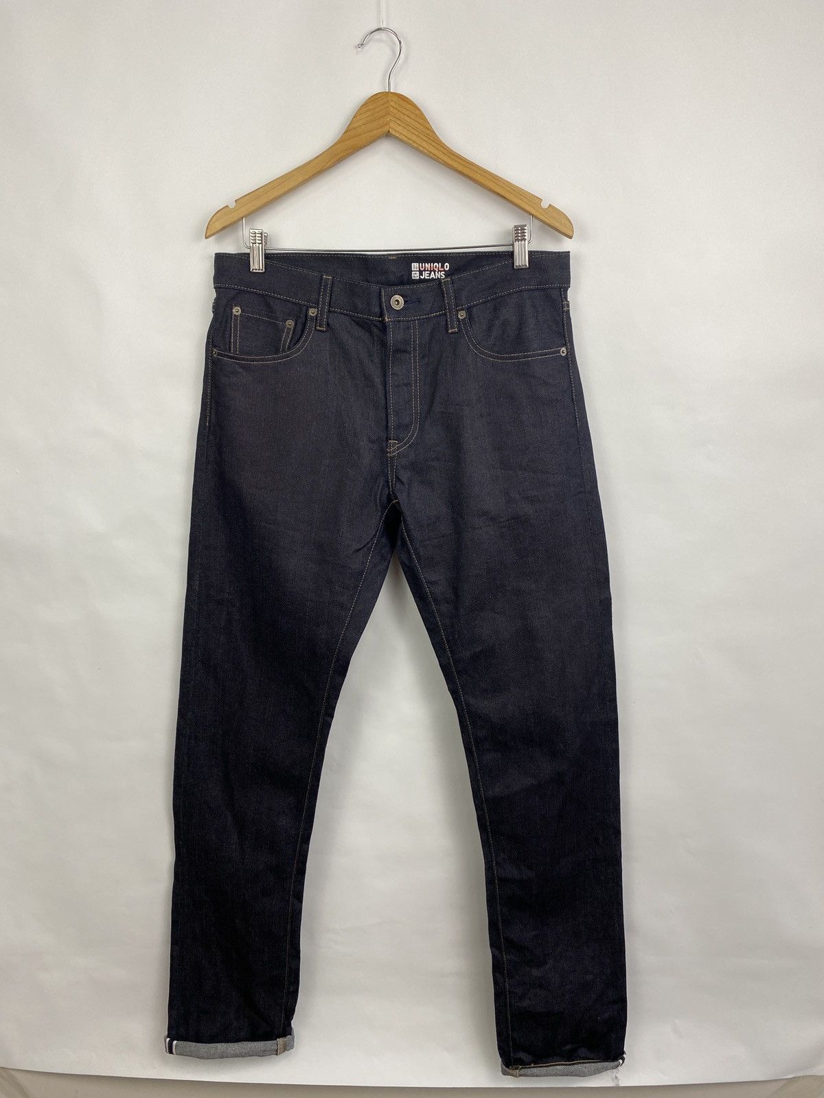 Uniqlo 🇯🇵 Uniqlo Selvage Denim Jeans Y2K Japanese kapital Style Size US 33 - 2 Thumbnail