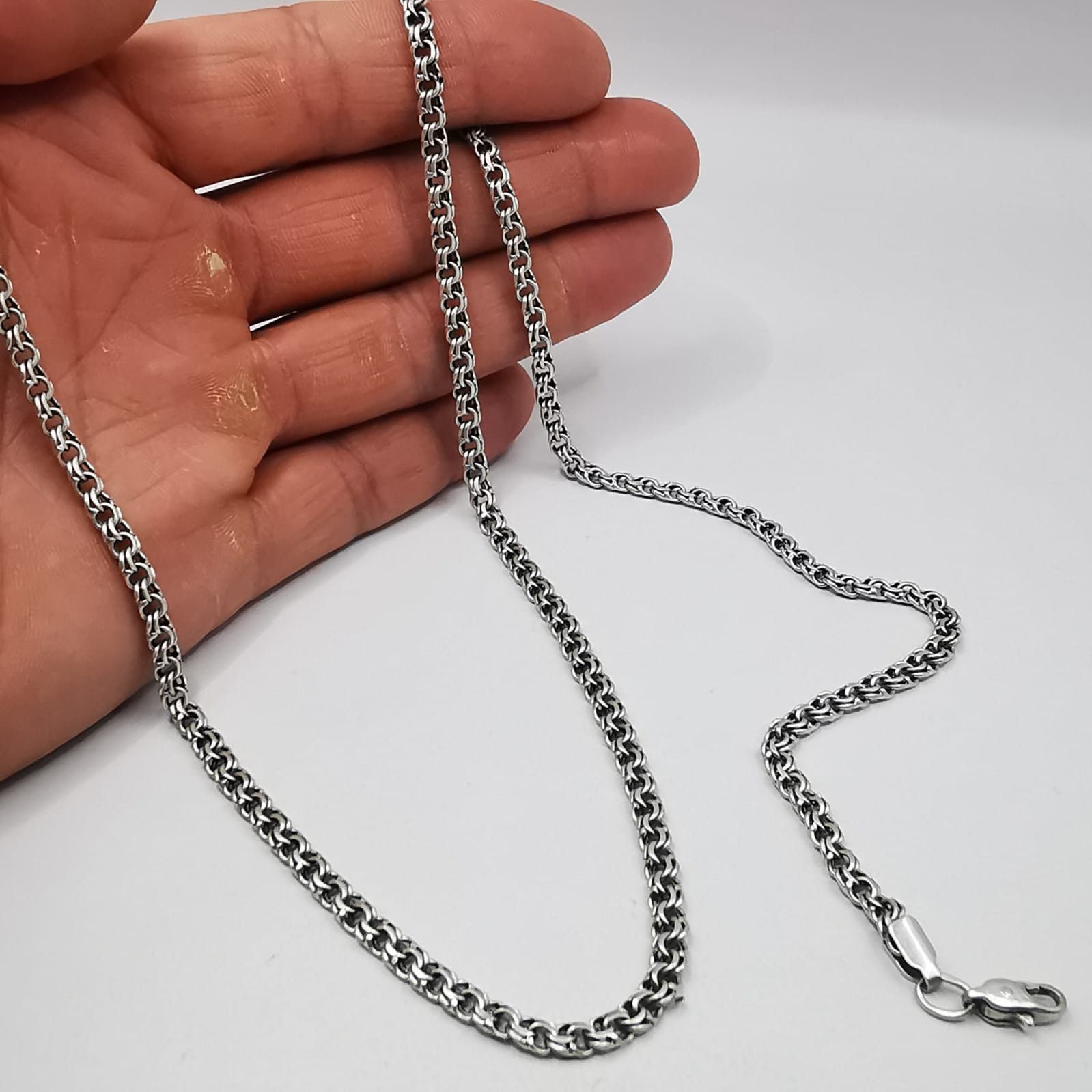Sterling Silver Vintage Jewelry Chain, 925 Sterling Silver, Signed 23,82g Size ONE SIZE - 3 Thumbnail
