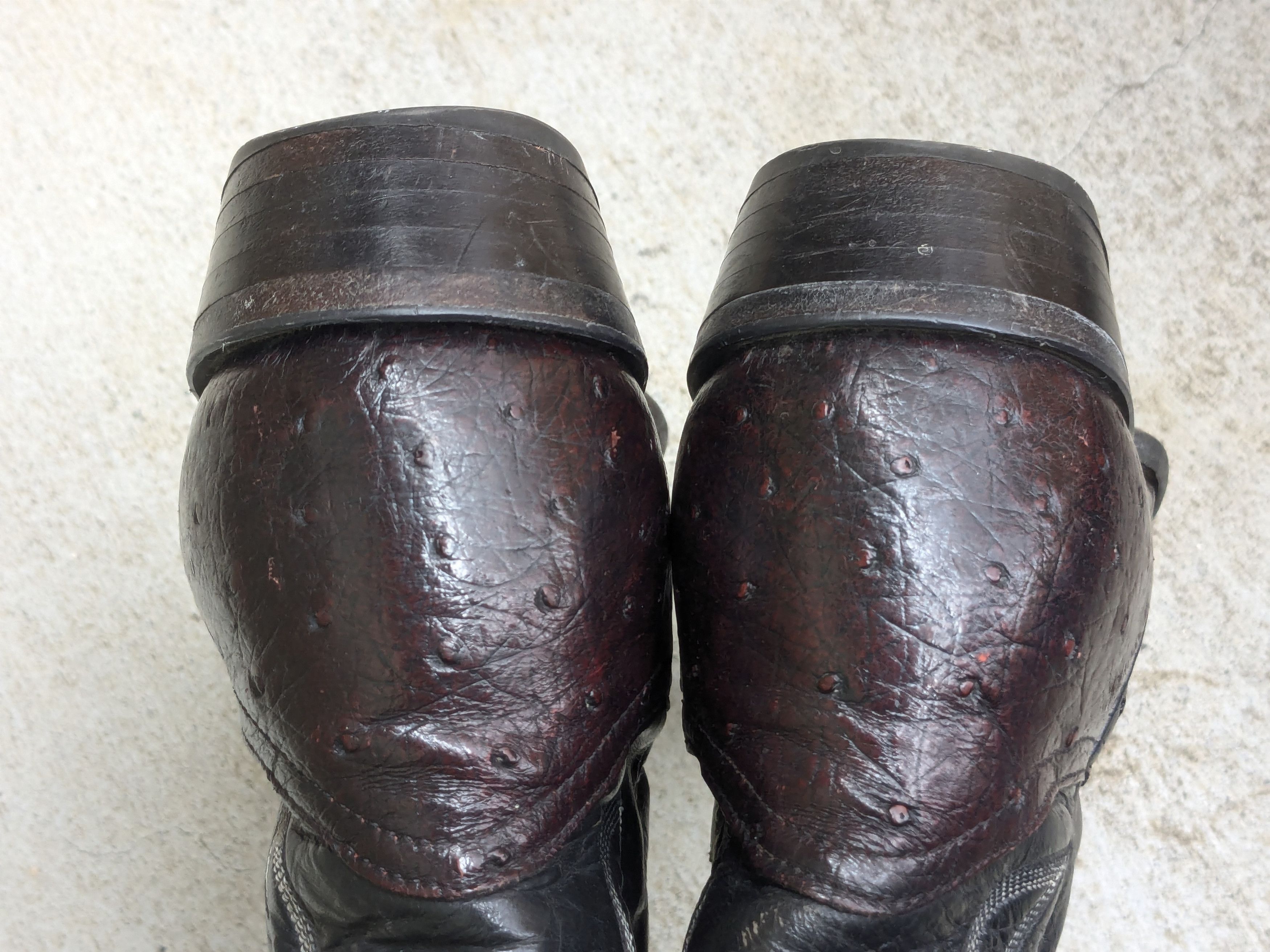 Nocona Cowboy Boots Ostrich Leather 8.5 Exotic Western