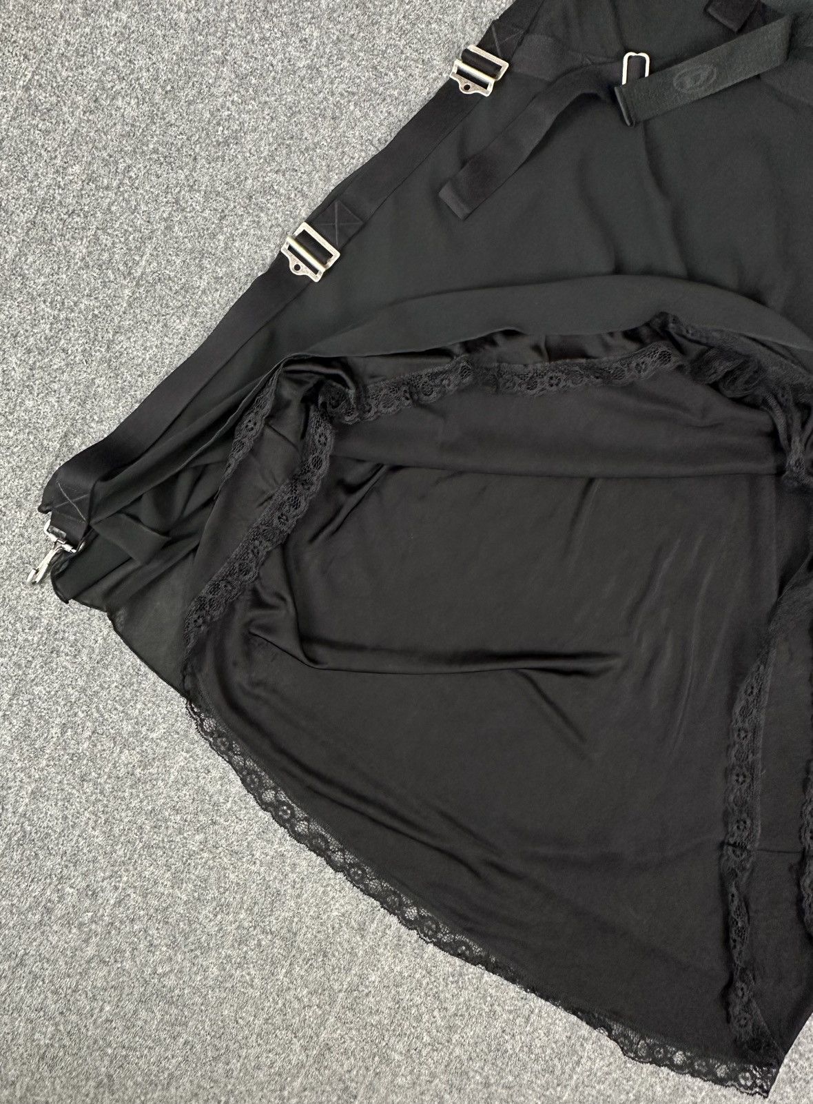 Diesel Diesel - Bondage Belted Two Layer Polyester Midi Skirt Size 34" / US 12 / IT 48 - 6 Thumbnail