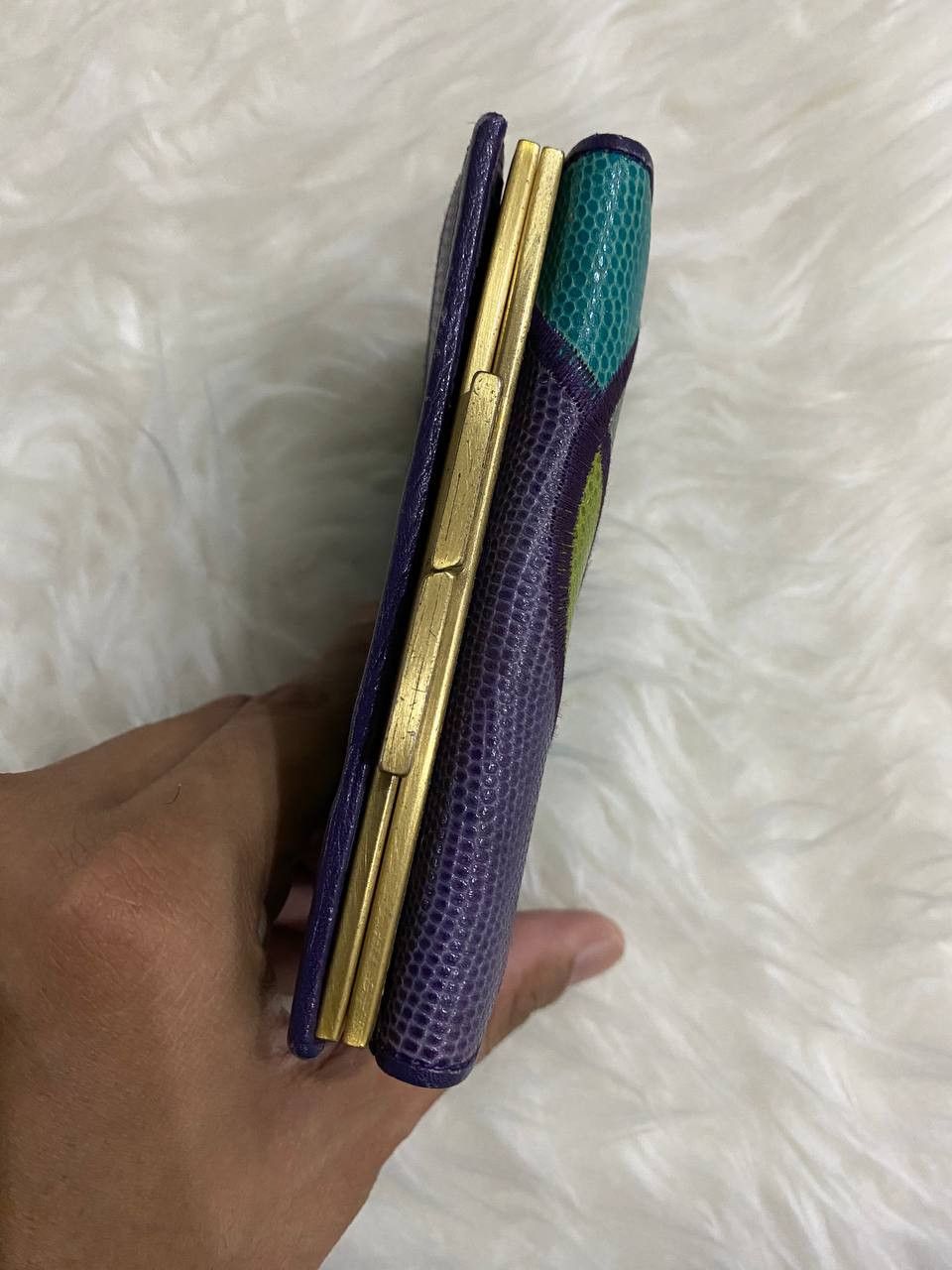 Yves Saint Laurent Yves Saint Laurent Bifold Vintage Leather Colourful Wallet Size ONE SIZE - 10 Thumbnail