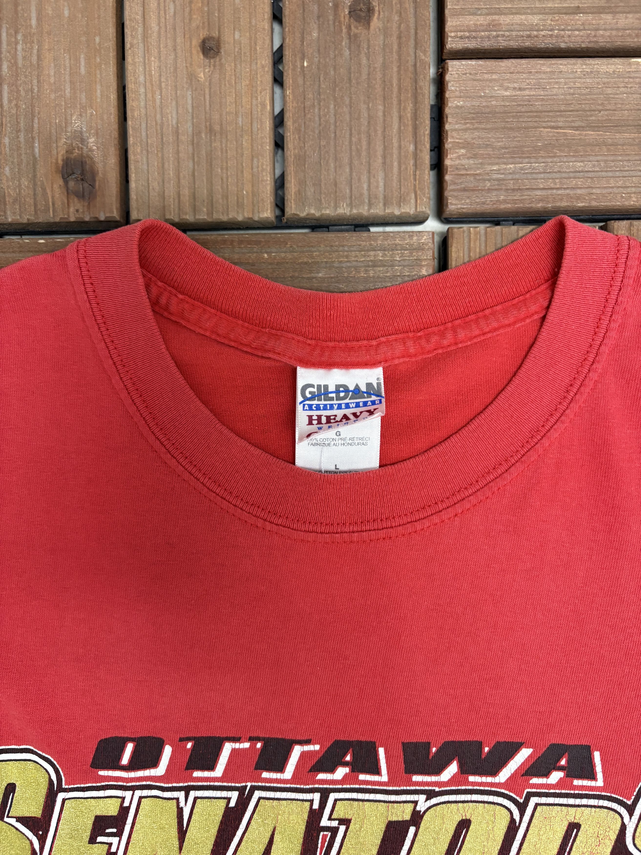 Vintage Ottawa Senators Hockey Vintage Red T-Shirt Tee Size US L / EU 52-54 / 3 - 4 Thumbnail
