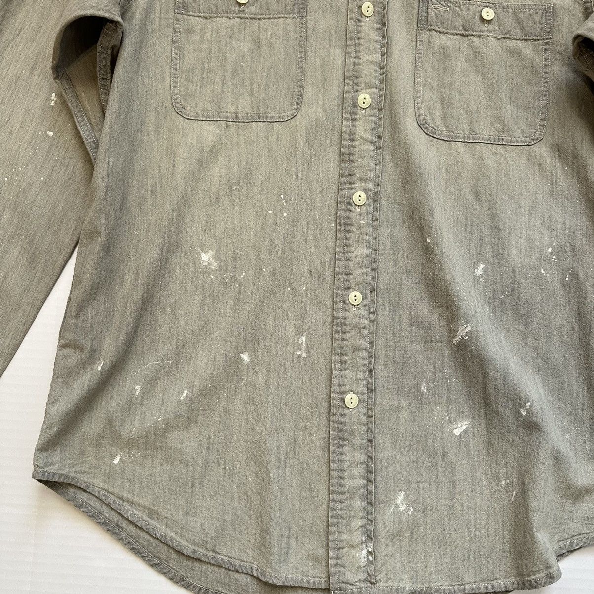 Polo Ralph Lauren New Polo Ralph Lauren Paint Splatter Denim Shirt Vintage Size US M / EU 48-50 / 2 - 4 Thumbnail