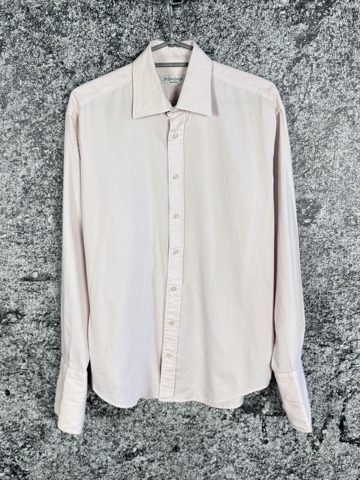 Vintage × Yves Saint Laurent Yves Saint Laurent Vintage Shirt Button Up YSL Size 40/41 16 Size US L / EU 52-54 / 3 - 1 Thumbnail