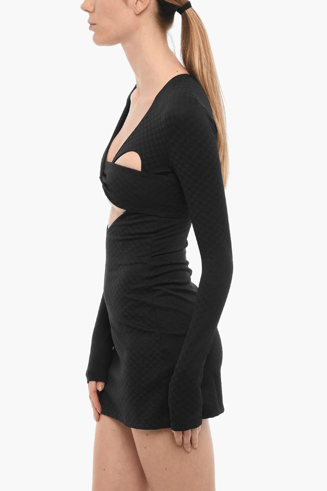 Ambush Design og1mm0426 Long-Sleeve Mini Dress in Black Size M / US 6-8 / IT 42-44 - 4 Thumbnail