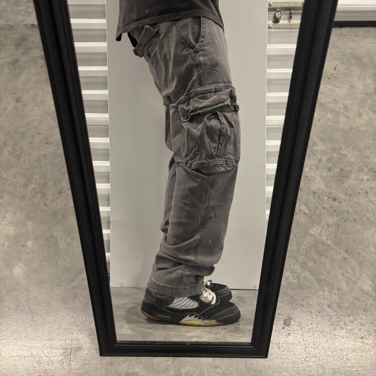 Japanese Brand × Vintage Crazy Vintage Y2K/2000s Grey Skater Streetwear Cargo Pants! Size US 34 / EU 50 - 2 Thumbnail