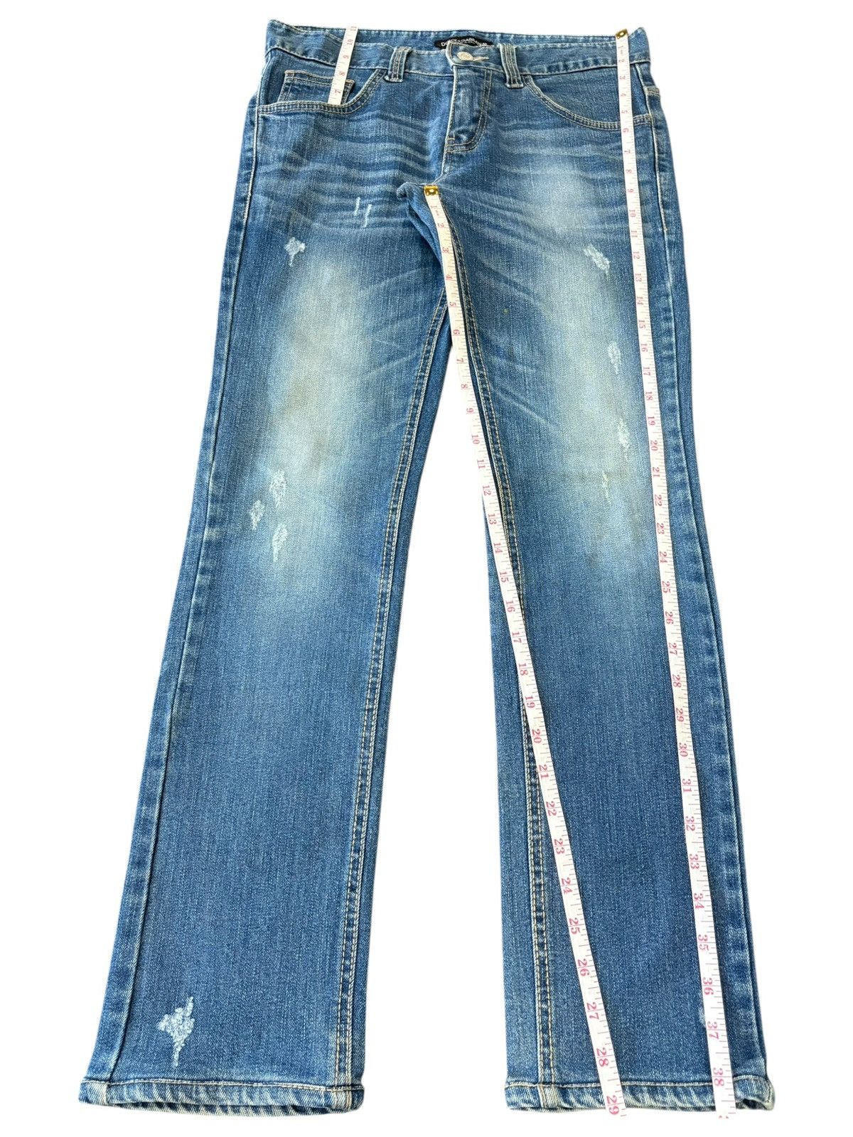 Dolce & Gabbana Vintage Italy Dolce Gabbana Distressed Clawmark Jeans Size 31" - 7 Thumbnail
