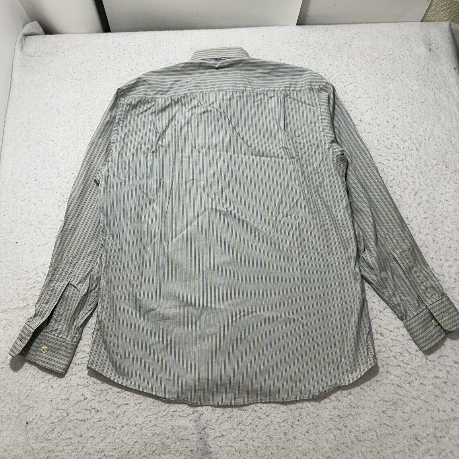 Ermenegildo Zegna Ermenegildo Zegna Medium Button Down Dress Shirt Blue Green Size US M / EU 48-50 / 2 - 11 Thumbnail