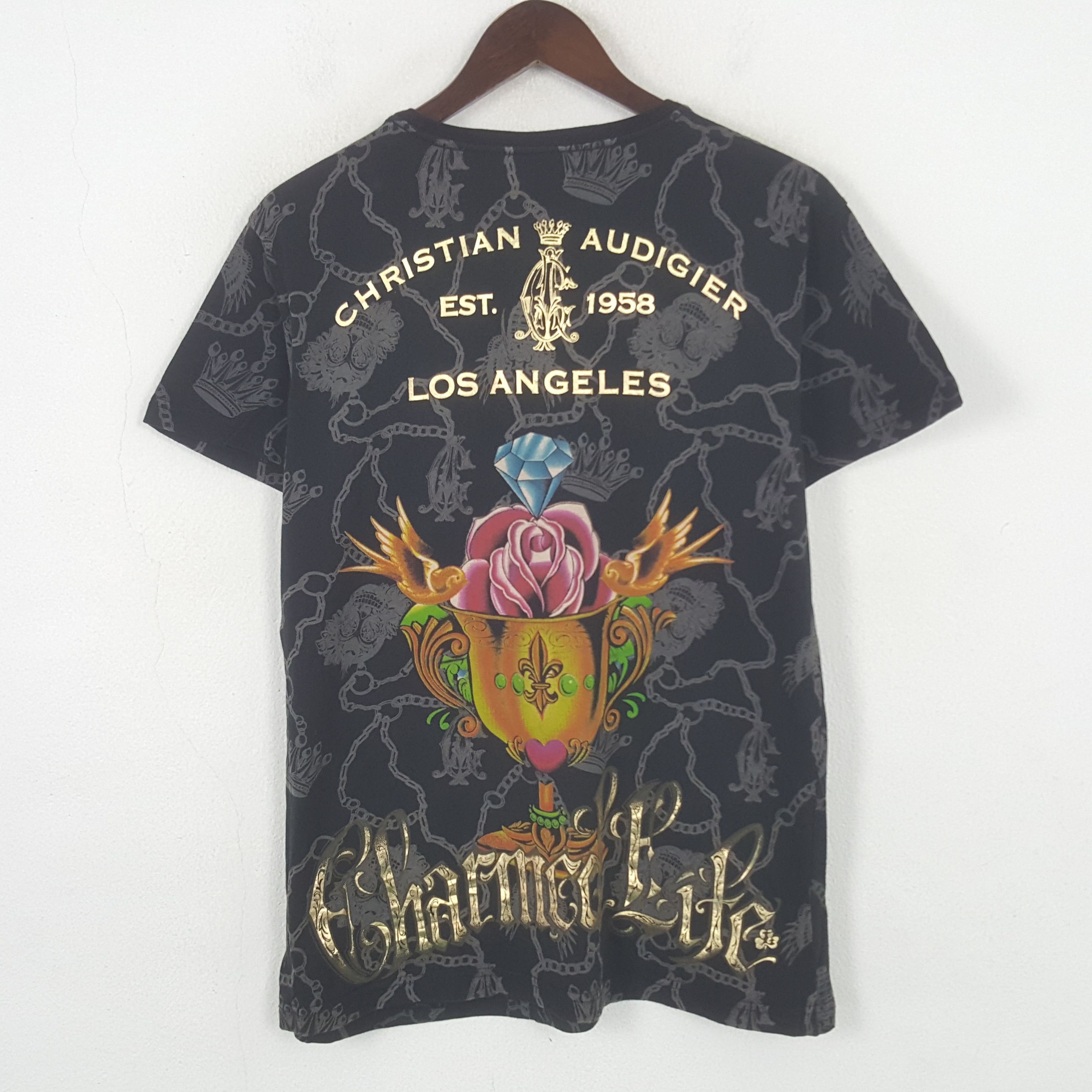 Christian Audigier Vintage Christian Audigier Los Angeles Overprinted Tshirt Size US M / EU 48-50 / 2 - 1 Thumbnail