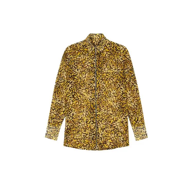 Givenchy Givenchy SS21 Yellow Black Printed Long Sleeve Shirt Size S / US 4 / IT 40 - 1 Thumbnail