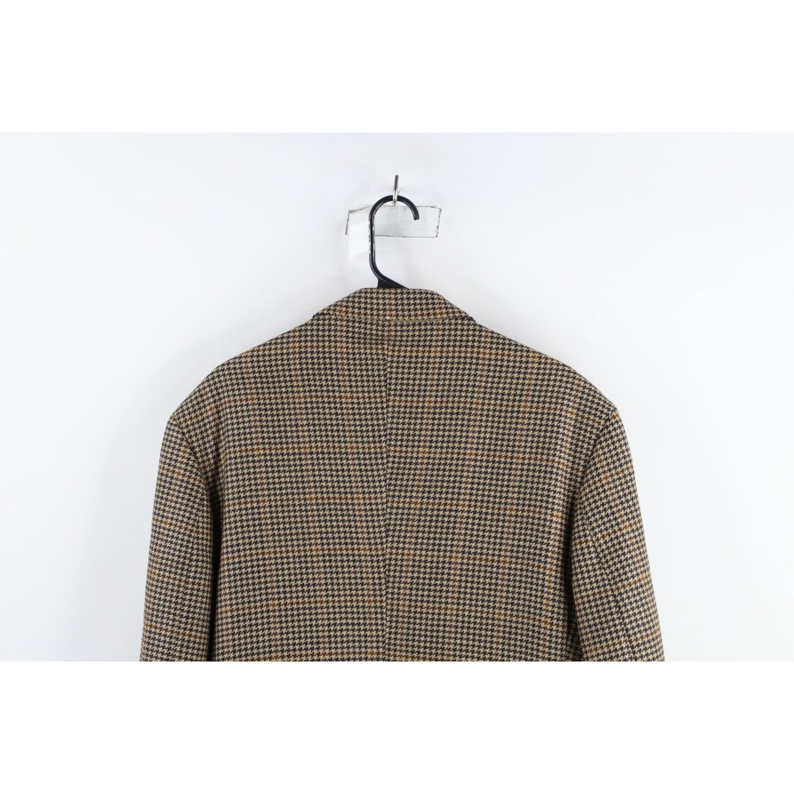 Lands' End × Vintage Vintage 90s Lands End Lambswool Houndstooth Suit Coat Size 44R - 17 Thumbnail
