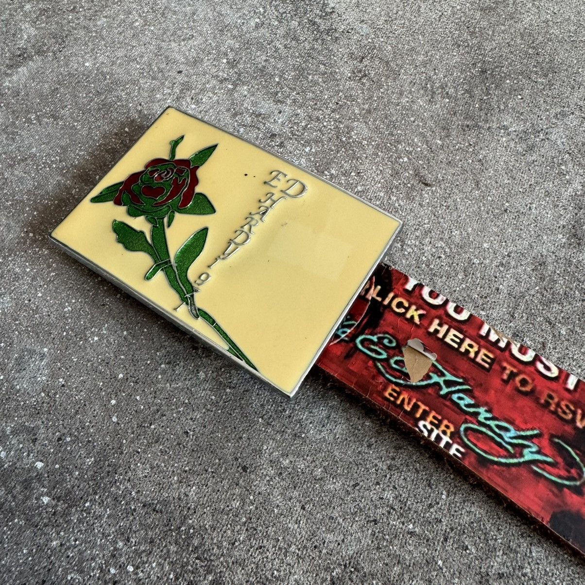 Ed Hardy Ed Hardy Vintage Y2K Leather Belt Size ONE SIZE - 9 Thumbnail
