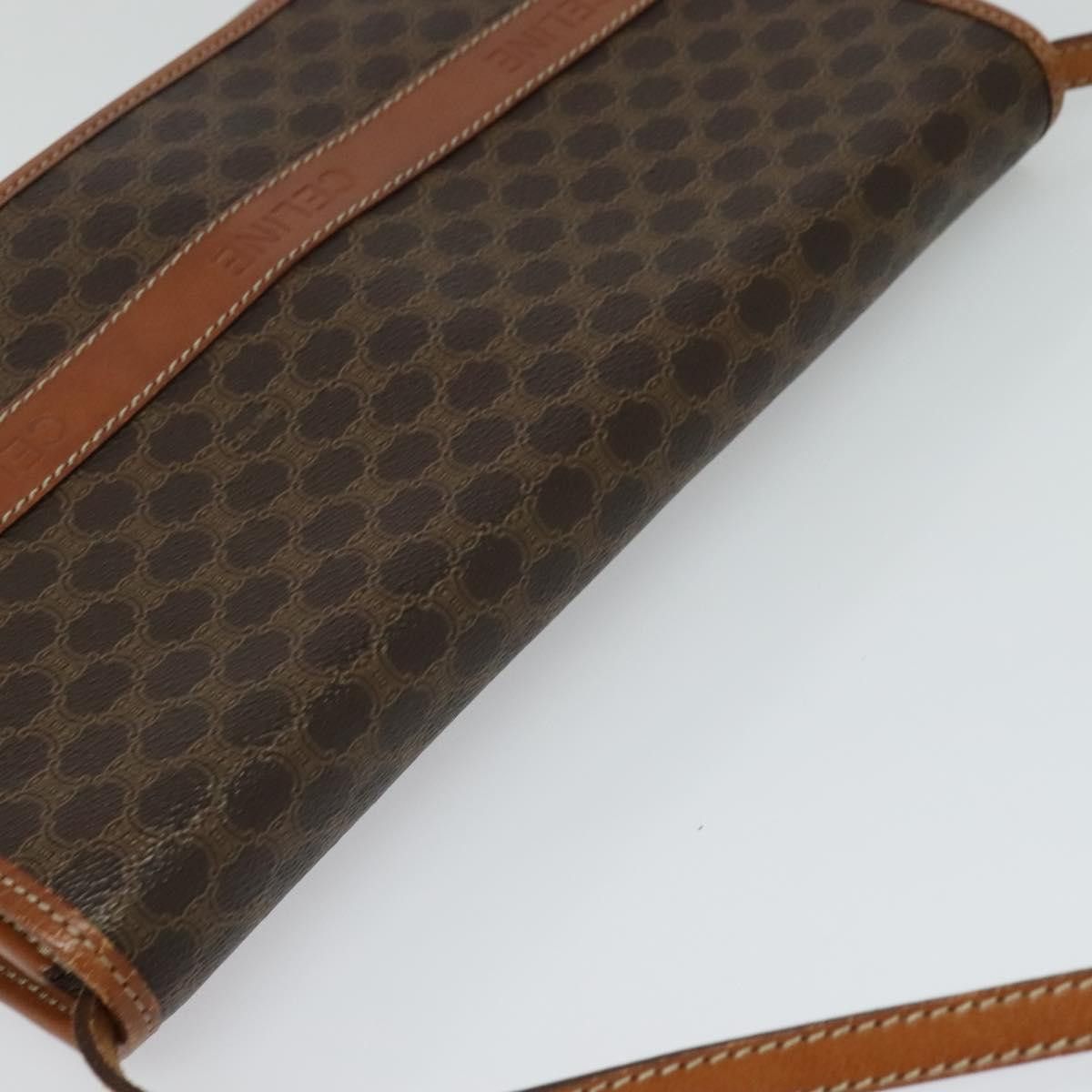 Celine CELINE Macadam Canvas Shoulder Bag Pvc Leather Brown Gold Size ONE SIZE - 6 Thumbnail