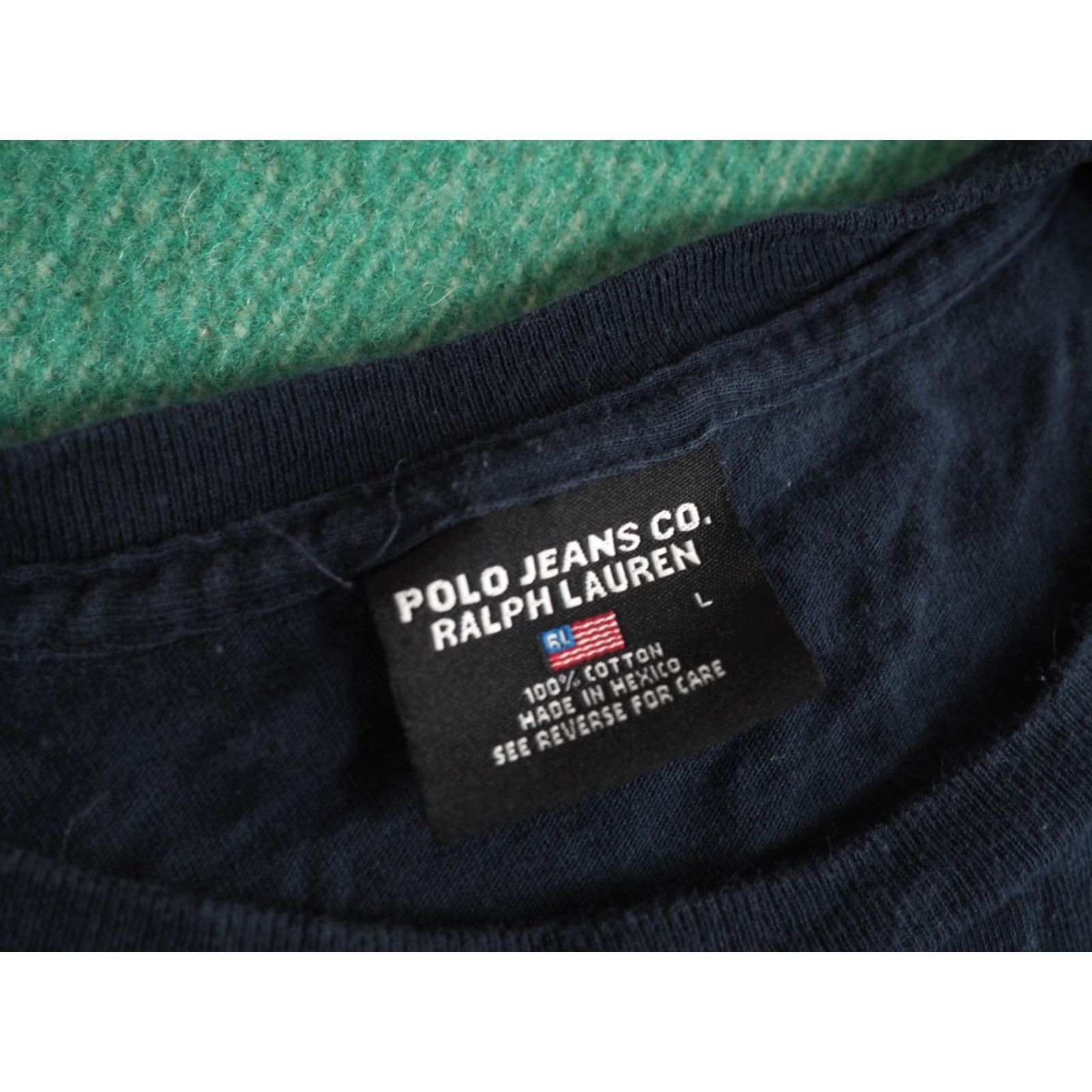 Ralph Lauren VTG Y2k Polo Jeans Ralph Lauren Spellout Logo Navy Blue L/S Tee T-Shirt L Mens Shirt Long Sleeve Blue RL Polo Jeans Logo 90s 00s Shirts Size US L / EU 52-54 / 3 - 6 Thumbnail