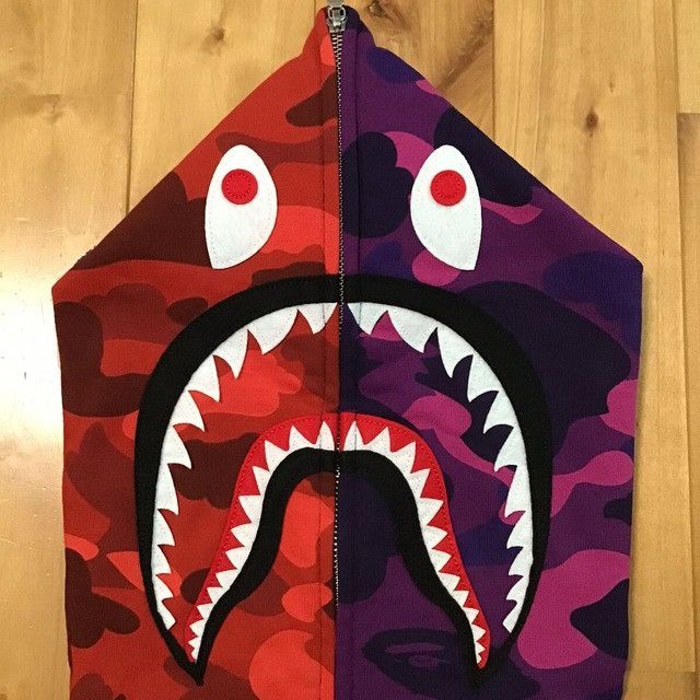 Bape BAPE Shark full zip hoodie crazy camo a bathing ape Size US L / EU 52-54 / 3 - 3 Thumbnail
