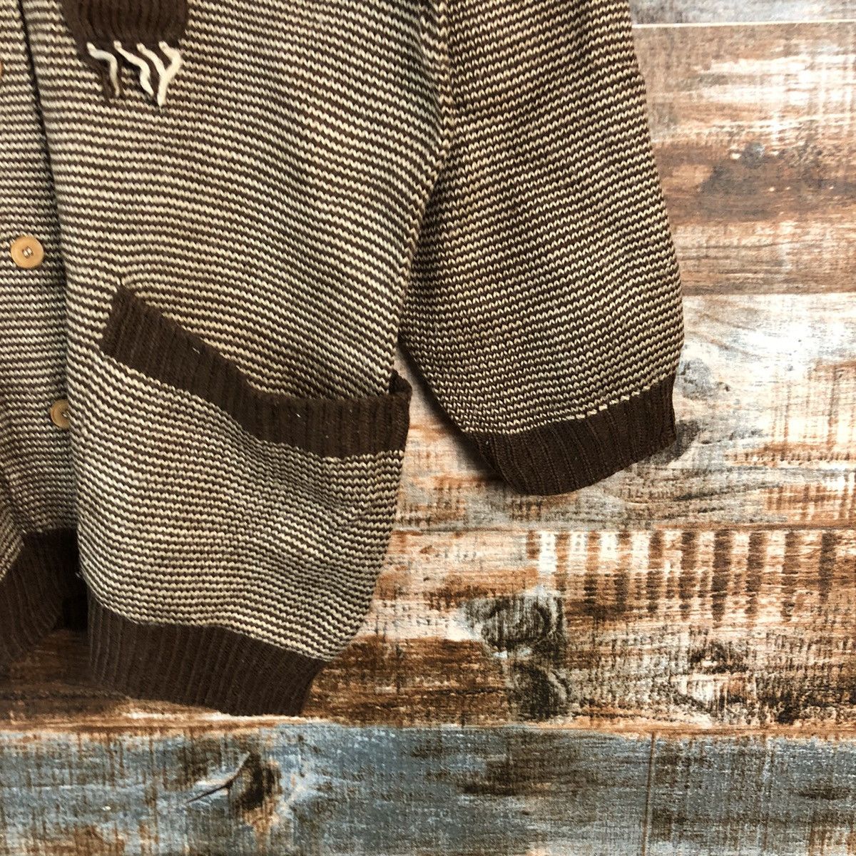 Homespun Knitwear × Japanese Brand Japanese Brand Brown Cardigan Knitwear #A2208 Size M / US 6-8 / IT 42-44 - 8 Thumbnail