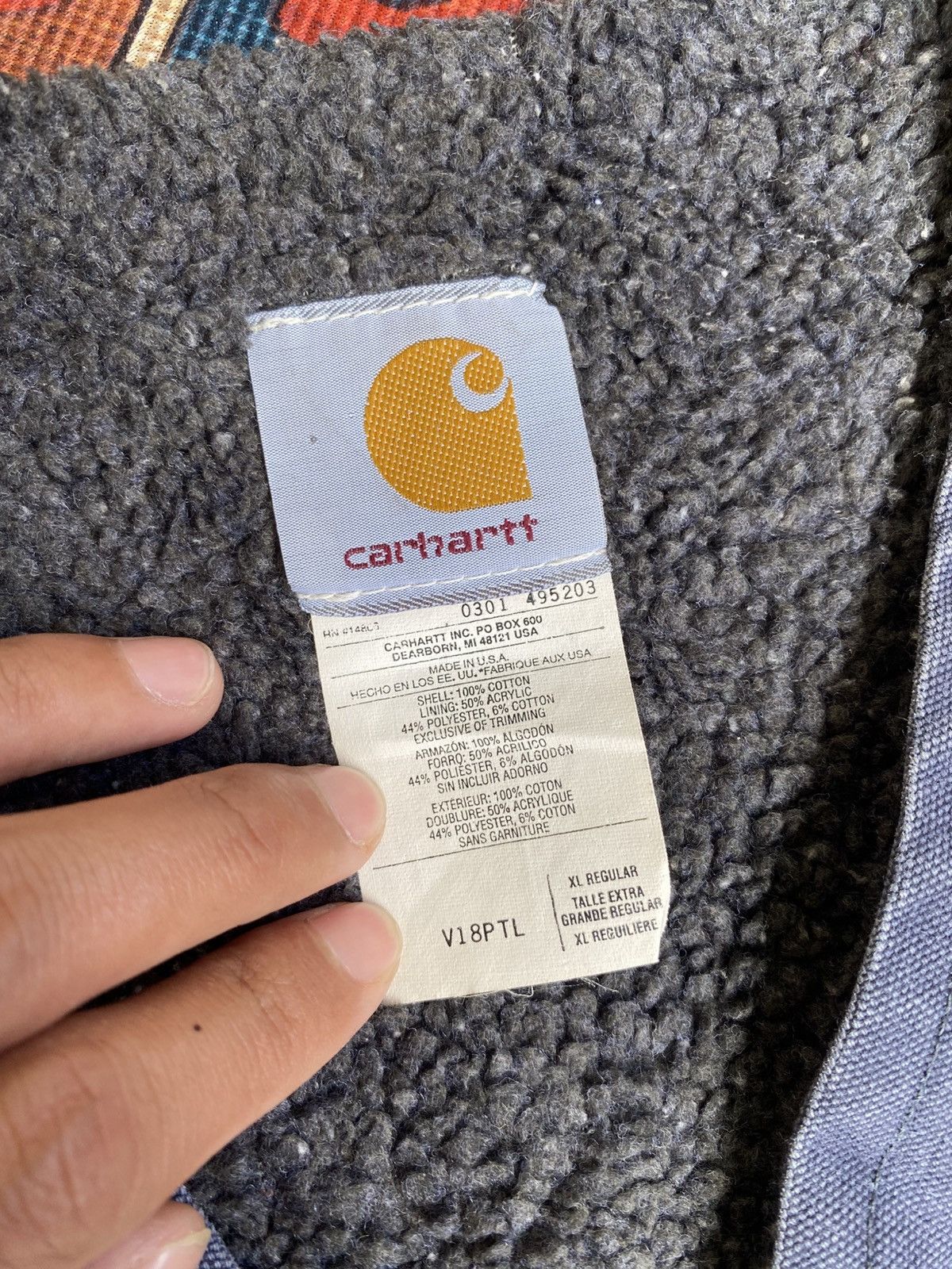 Carhartt Vintage 2001 Carhartt Vest V18 PTL sherpa lined Blue Size US XL / EU 56 / 4 - 7 Thumbnail