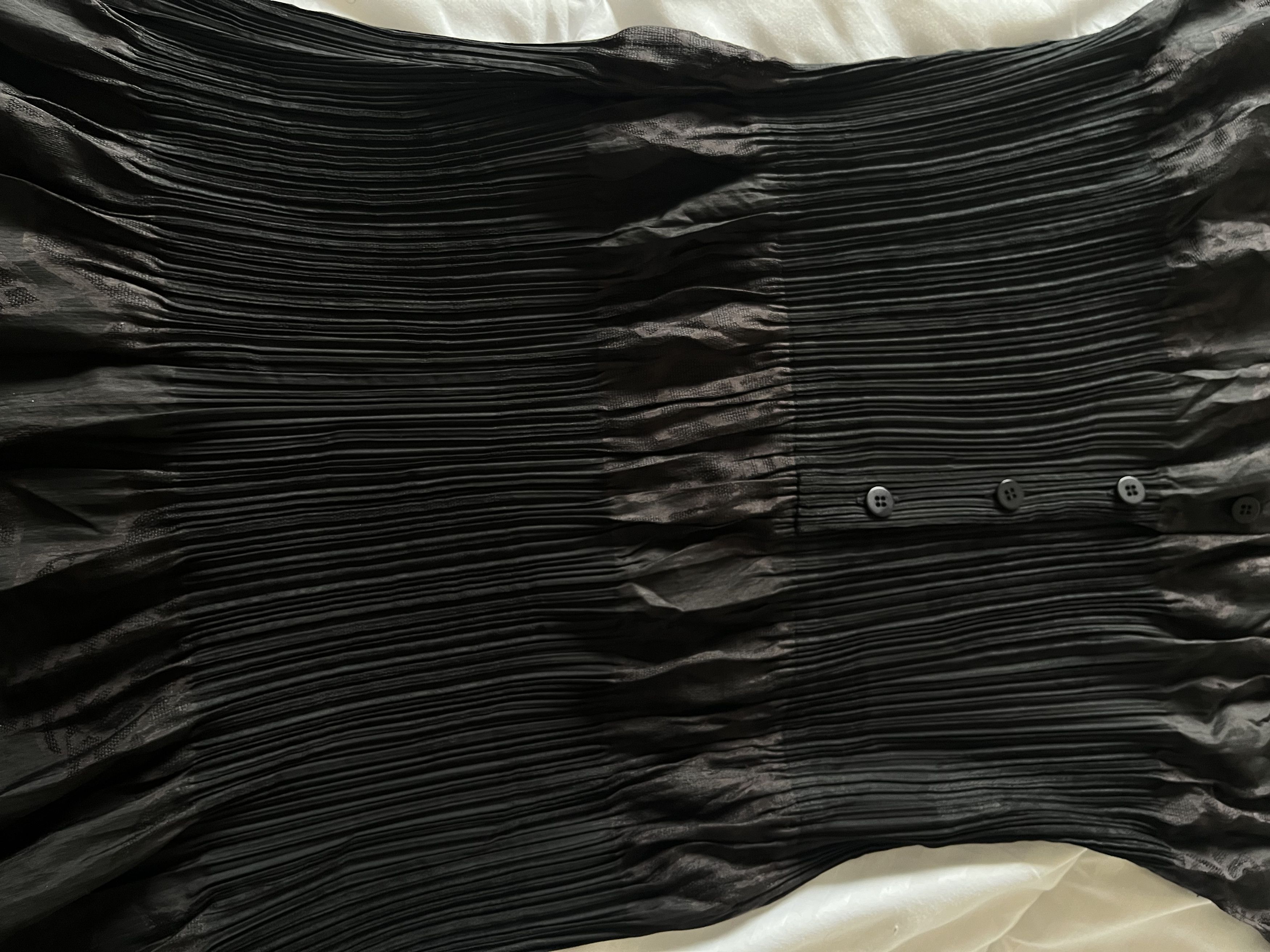 Issey Miyake Issey Miyake pleats please black dress with brown patterns Size ONE SIZE - 7 Thumbnail