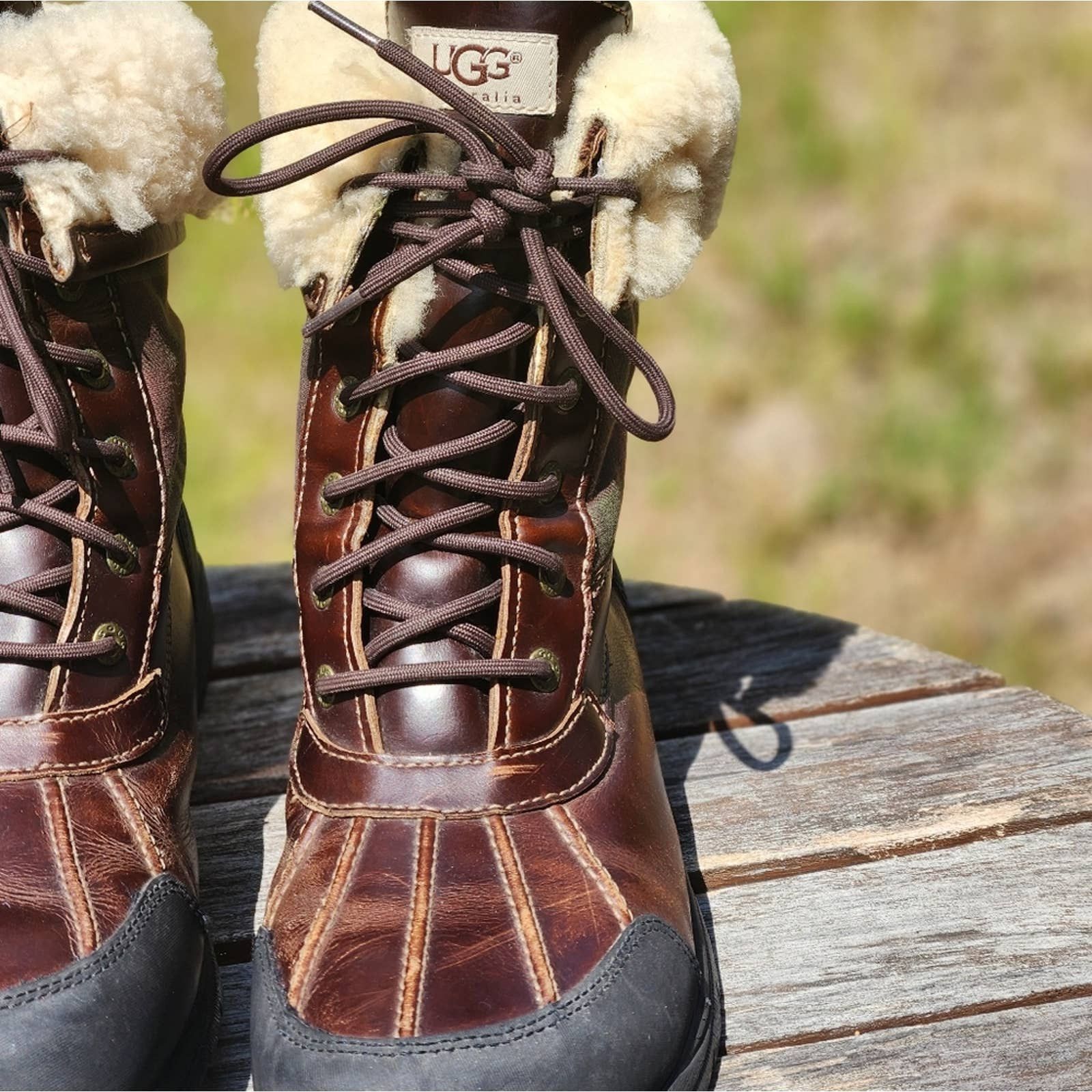 Ugg fashion plaid boots