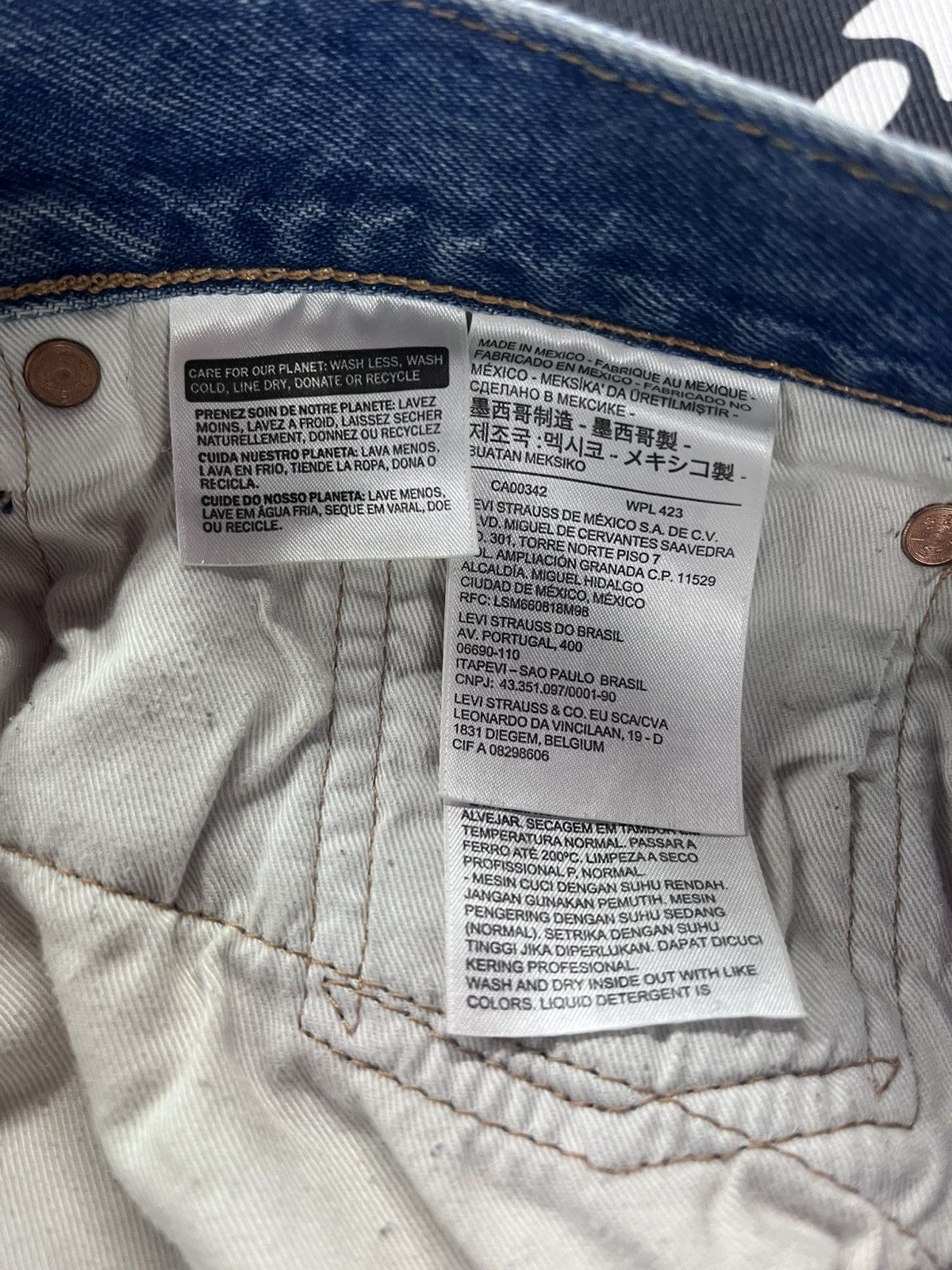 DENIM TEARS × Virgil Abloh DENIM TEARS x Virgil Abloh “Message in a Tear” Levi’s 501 Size US 36 / EU 52 - 4 Thumbnail