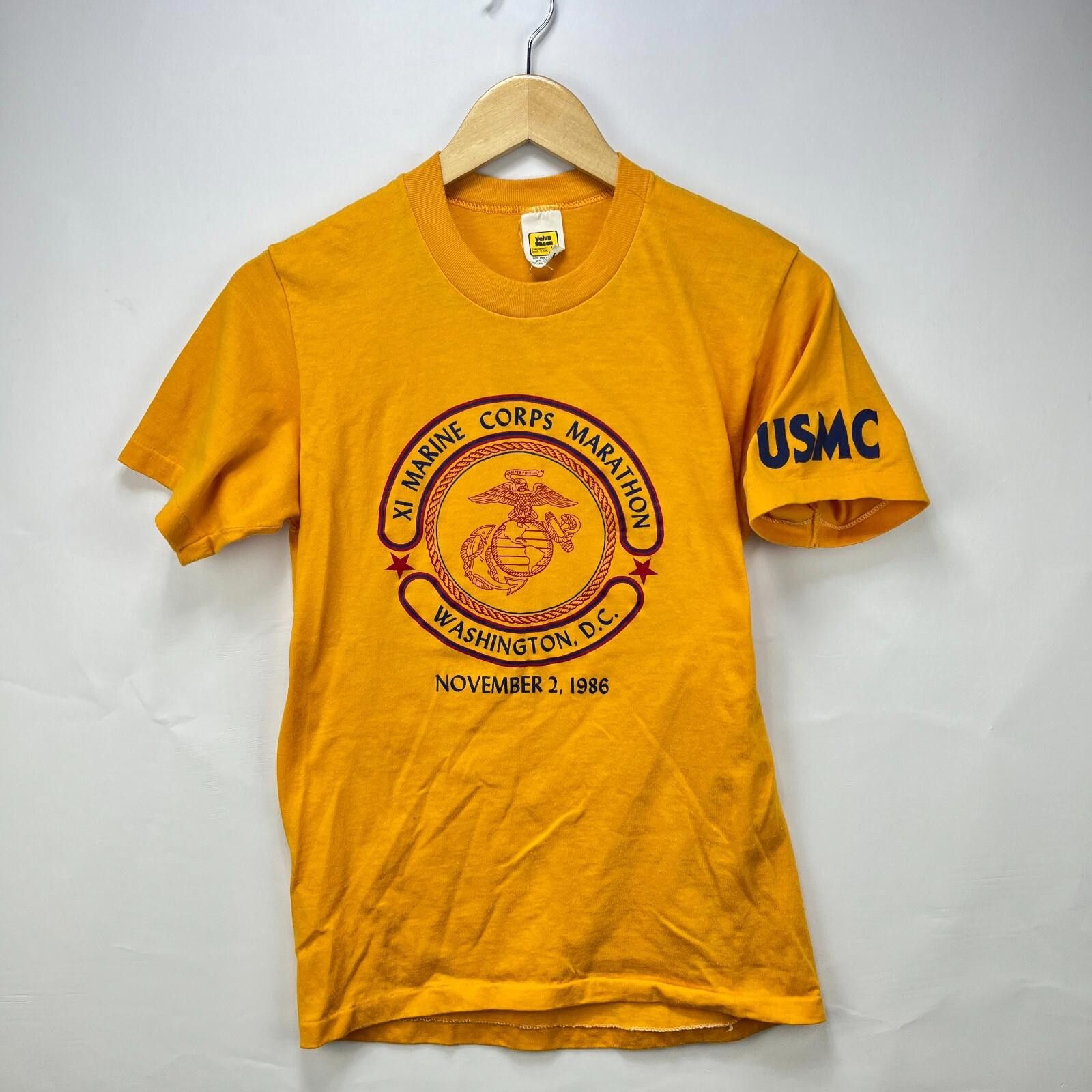Vintage Vintage 1986 USMC Marine Corps Marathon T-shirt Medium Size US M / EU 48-50 / 2 - 1 Thumbnail