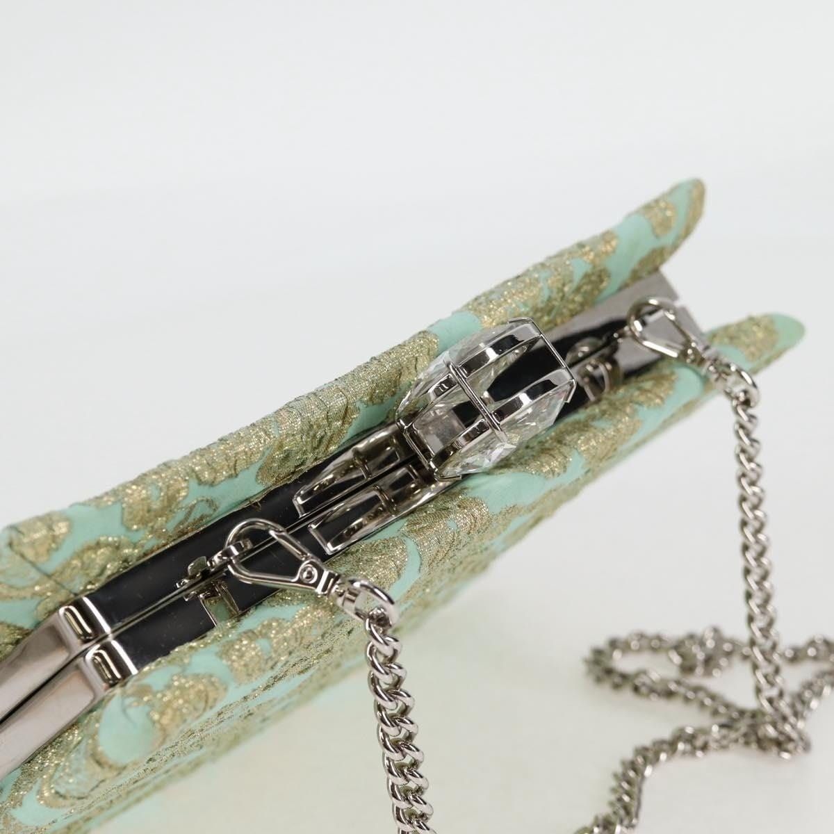Miu Miu Miu Miu Cotton Chain Shoulder Bag Light Blue Size ONE SIZE - 5 Thumbnail