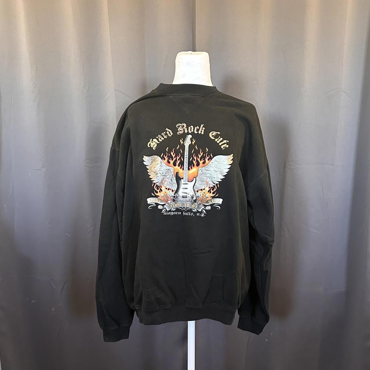 Hard Rock Cafe Vintage Black Hard Rock Cafe Niagara Falls Crewneck Size US L / EU 52-54 / 3 - 1 Thumbnail