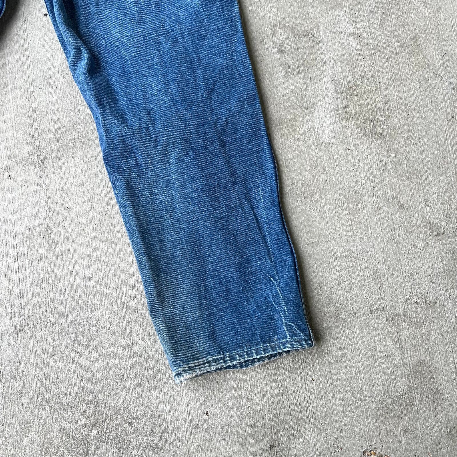 Carhartt × Vintage Carhartt faded blue denim jeans double knee work wear pants Size US 37 - 12 Thumbnail