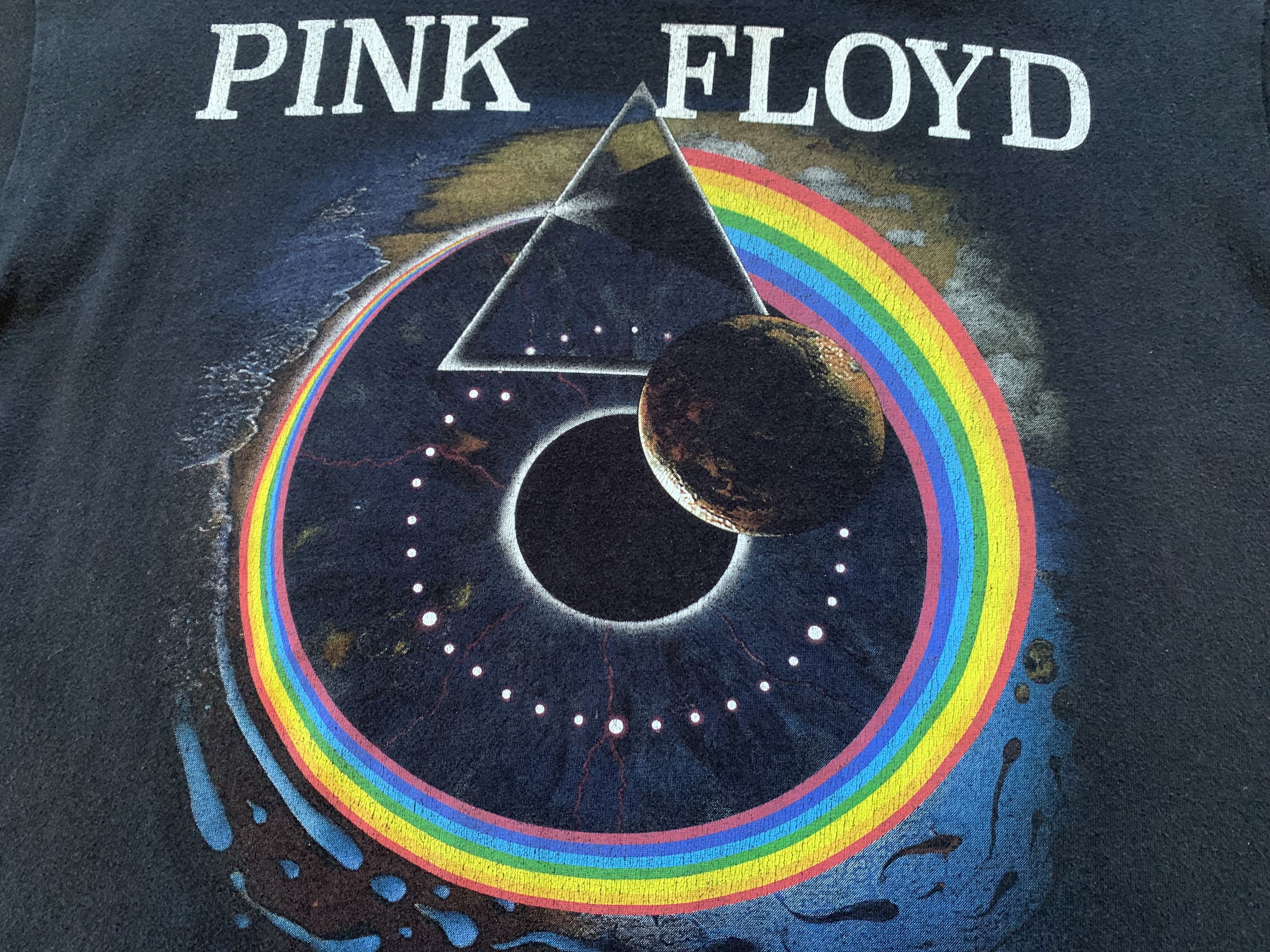 Band Tees × Pink Floyd Pink Floyd The Dark Side Of The Moon Distressed T-Shirt Size US L / EU 52-54 / 3 - 5 Thumbnail