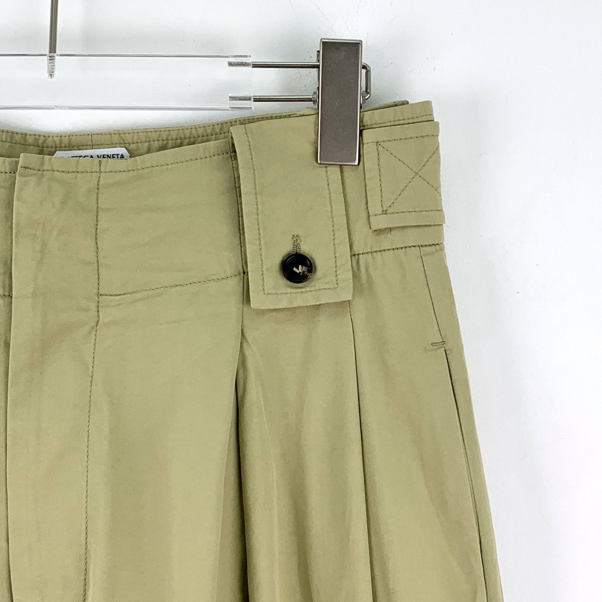 Bottega Veneta Bottega Veneta Light Green Cotton Casual Pants K26WX Size US 32 / EU 48 - 3 Thumbnail