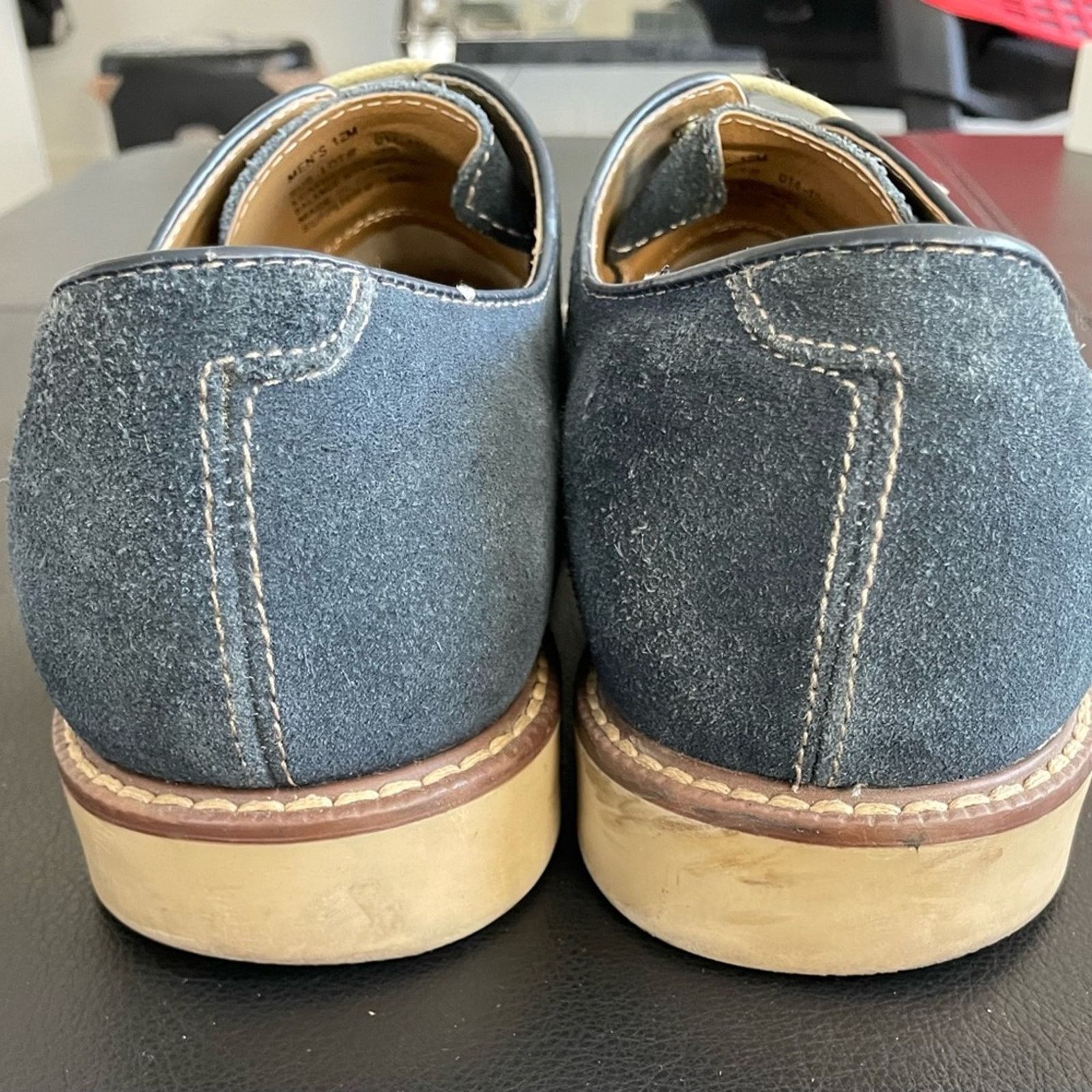 G.H. Bass & Co. GH BASS navy suede men’s dress oxford shoes size 12 Size US 12 / EU 45 - 4 Thumbnail