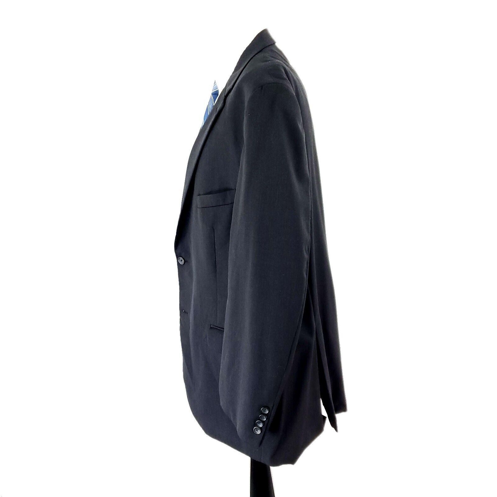 Pronto Uomo Pronto Uomo Platinum Wool 2 Button Blazer 48L Blue Tagged 50 Size ONE SIZE - 4 Thumbnail