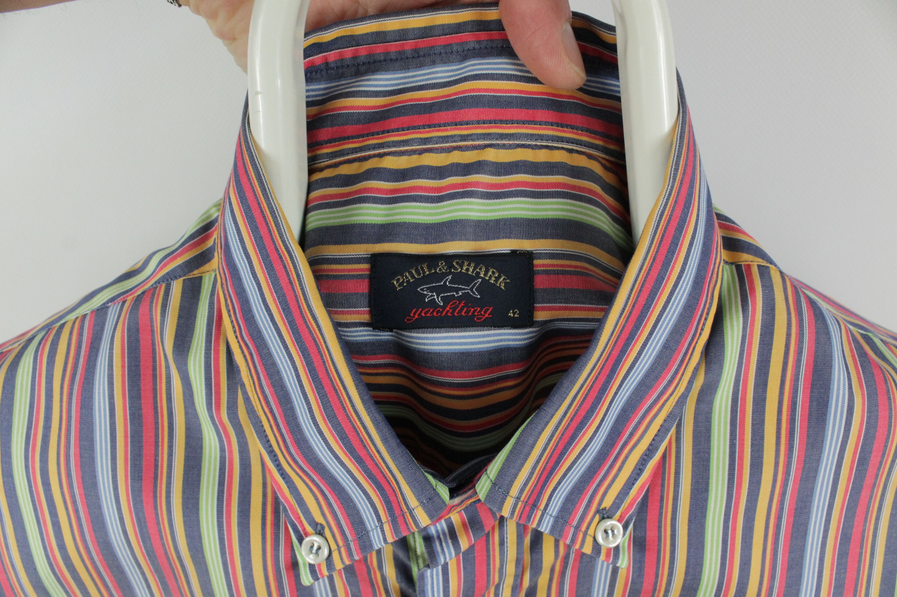 Paul & Shark Paul & Shark Yachting Multicolor Striped Short Sleeve Shirt Size US L / EU 52-54 / 3 - 3 Thumbnail