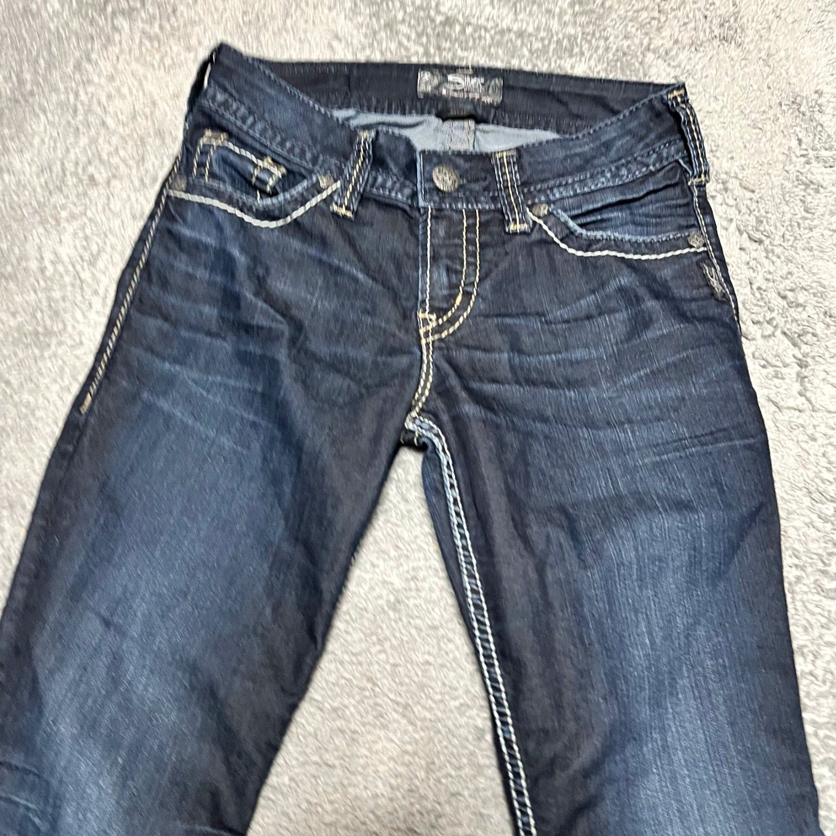 Silver Jeans Co. Silver Jeans Womens 28 x32 Suki Bootcut Western Contrast Stitch Blue Denim Womens Bootscut? Size 28" / US 6 / IT 42 - 5 Thumbnail