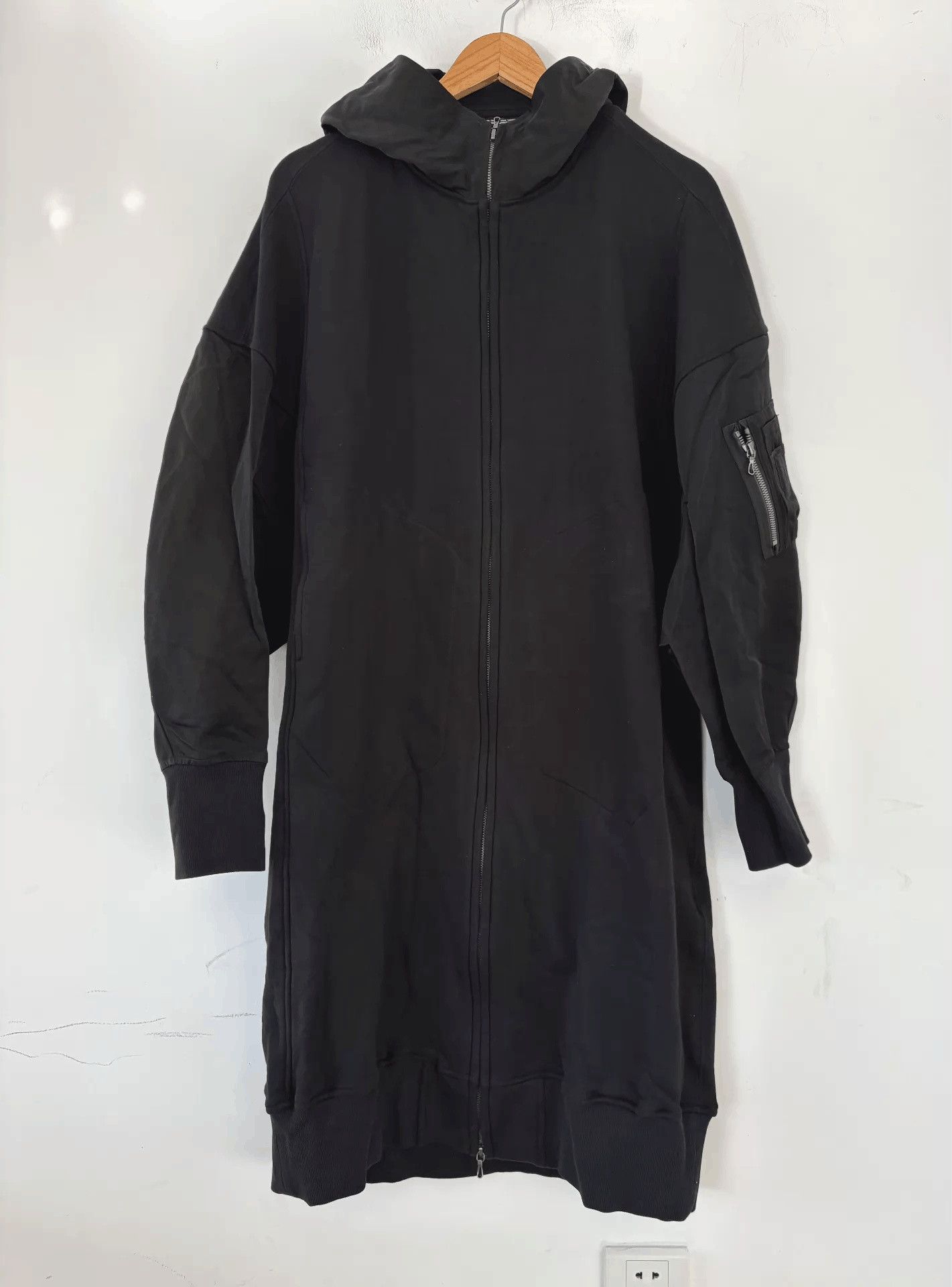 Julius Long Black Zip-Up Hoodie with Sleeve Pocket Size US M / EU 48-50 / 2 - 1 Thumbnail