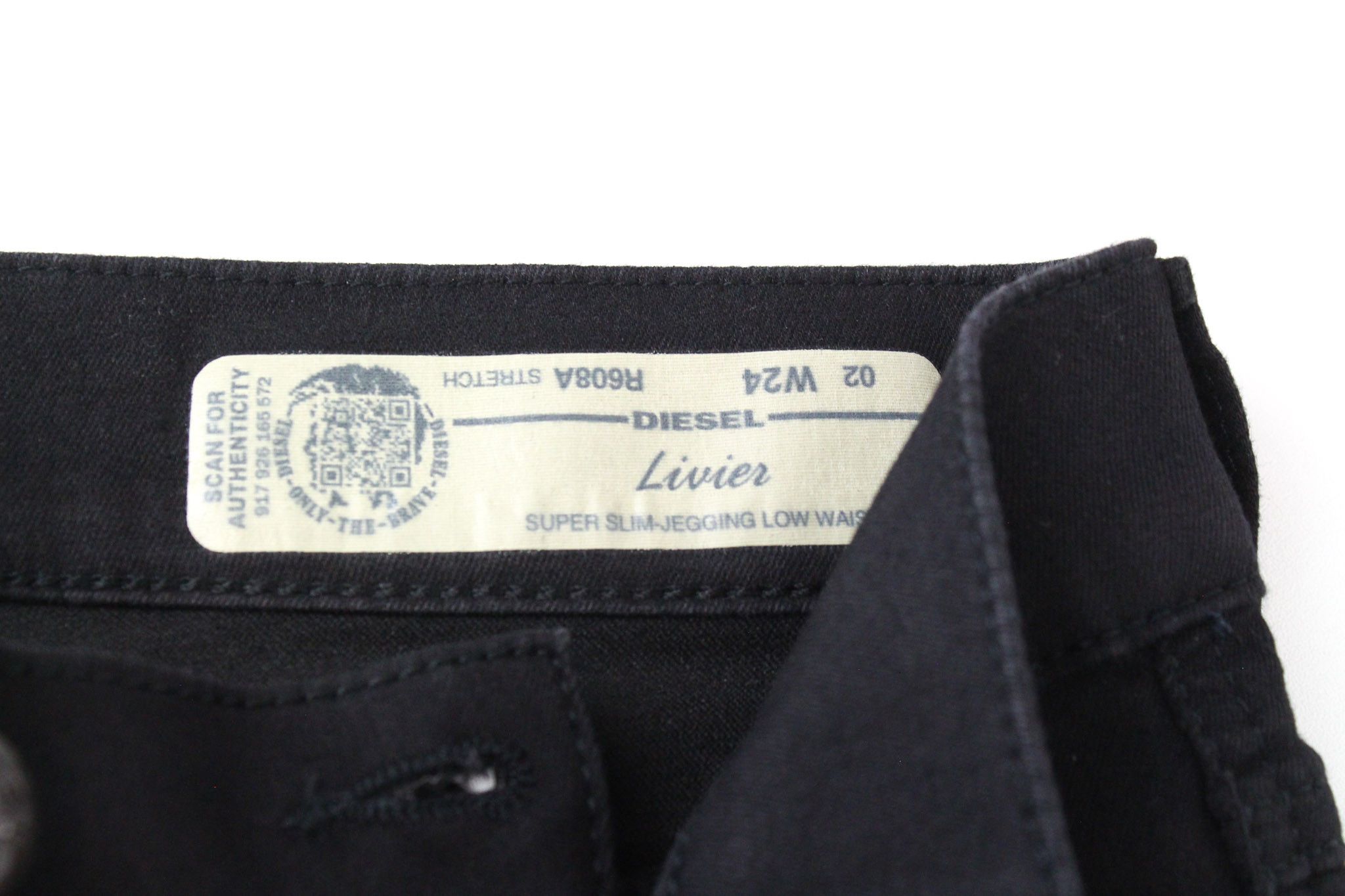Diesel LIVIER R608A W24 Black Jegging Jeans 70294 Size 24" / US 00 / IT 34 - 5 Thumbnail