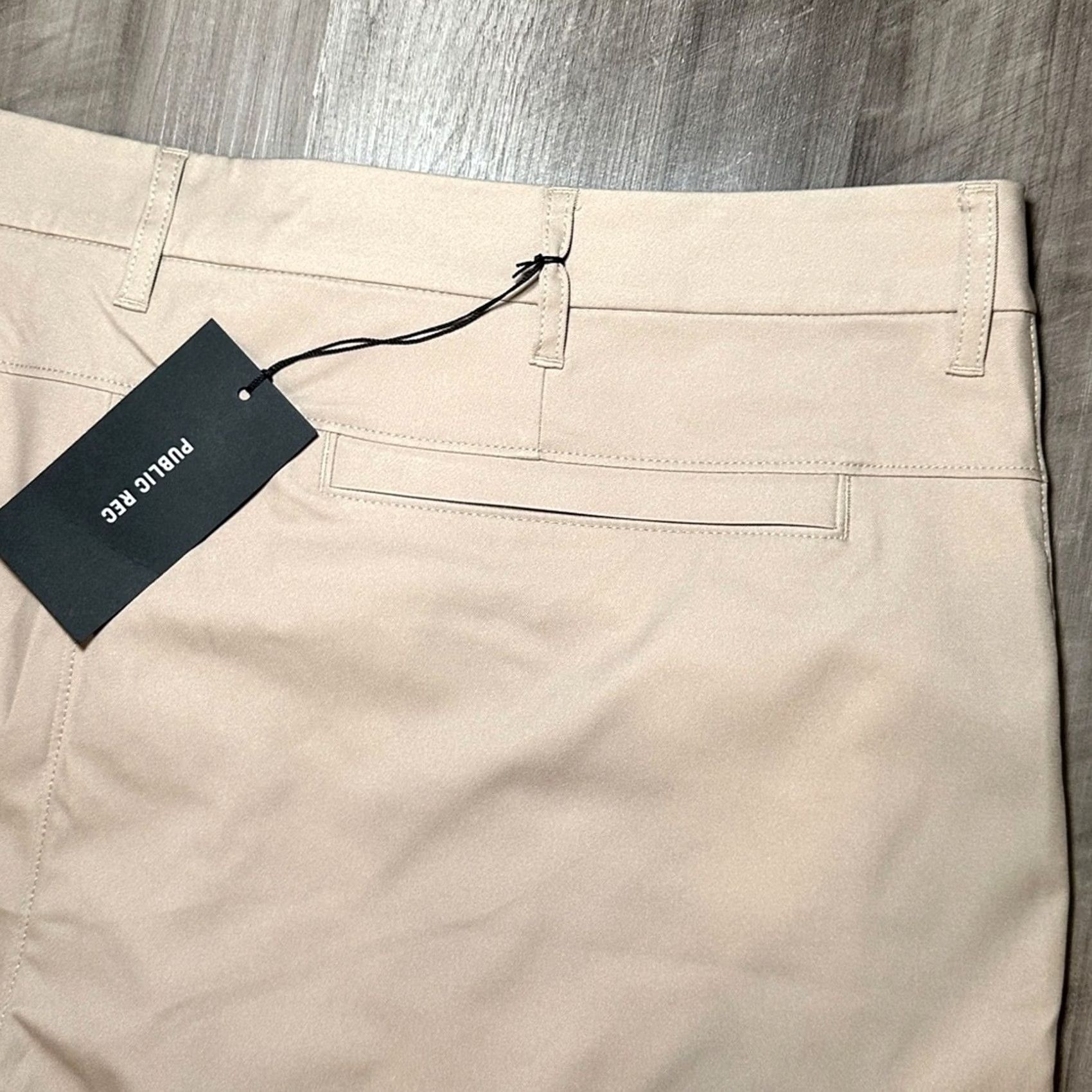 Vintage Public Rec Sand Dealmaker Performance Shorts - 42 Men Chino Regular Polyester 8in Inseam Tan NWT Size US 42 / EU 58 - 3 Thumbnail