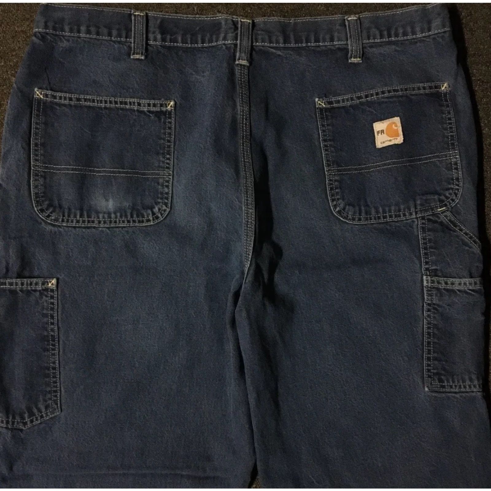 Carhartt VINTAGE Carhartt Jeans 40 BLUE Flame Resistant Distressed ARC2 90s Grunge Punk Workwear Men 33 IN Mens Size US 40 / EU 56 - 4 Thumbnail
