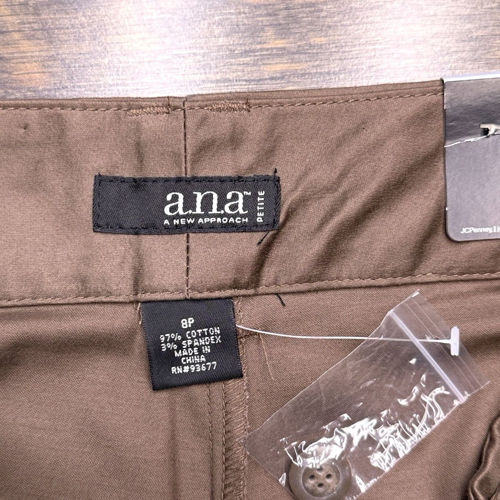 Vintage A.n.a Chino Shorts Womens 8P Petite Brown Mid Rise Stretch Casual Modern Size 30" / US 8 / IT 44 - 3 Thumbnail