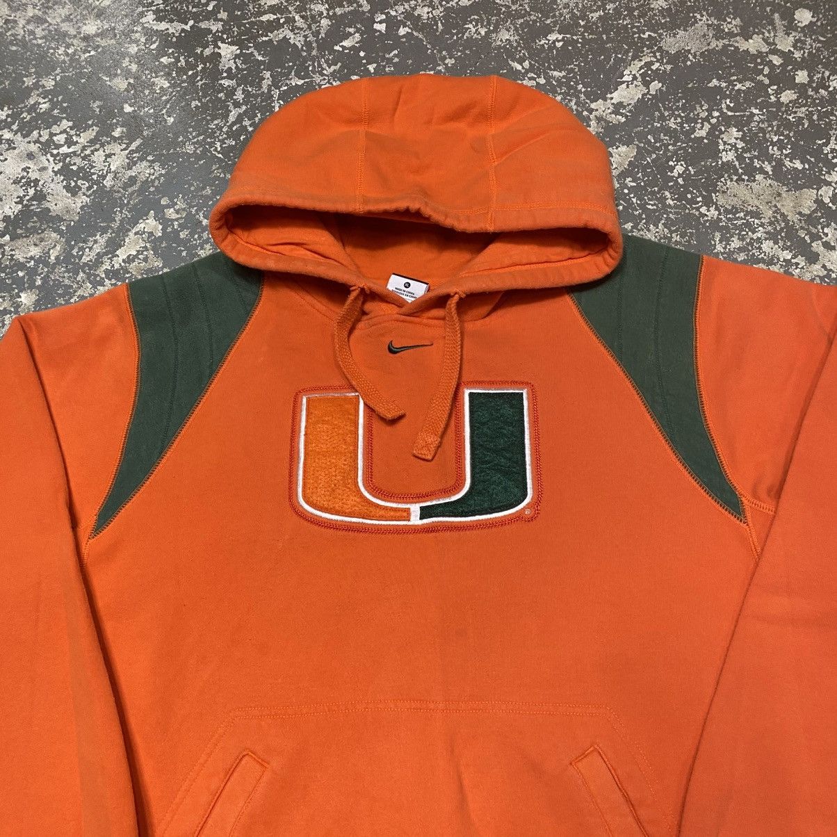 Nike × Vintage Vintage Nike Miami University Center Swoosh Hoodie Size US XL / EU 56 / 4 - 9 Thumbnail