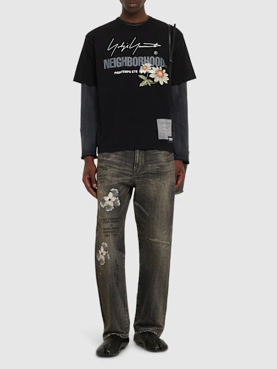 Yohji Yamamoto o1lsvrm0525 Logo Print T-Shirt in Black Size US L / EU 52-54 / 3 - 3 Thumbnail