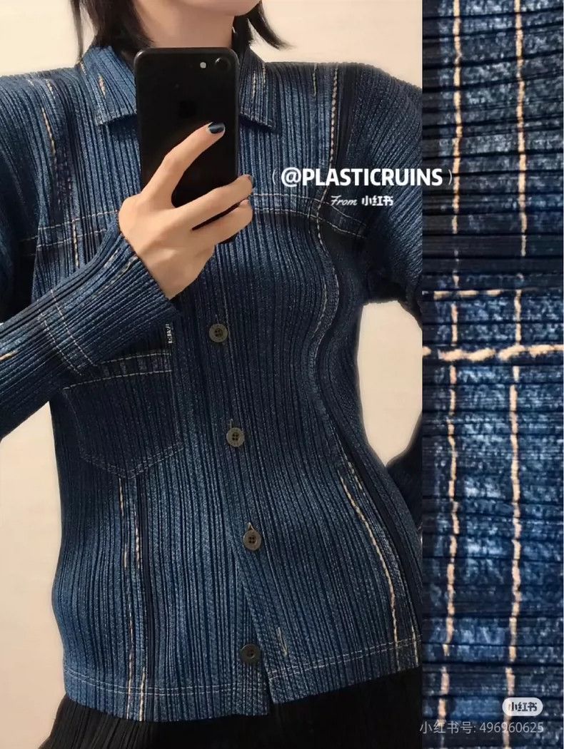 Issey Miyake Issey Miyake size:3 Blue vintage right-shoulder denim jack Size M / US 6-8 / IT 42-44 - 9 Thumbnail