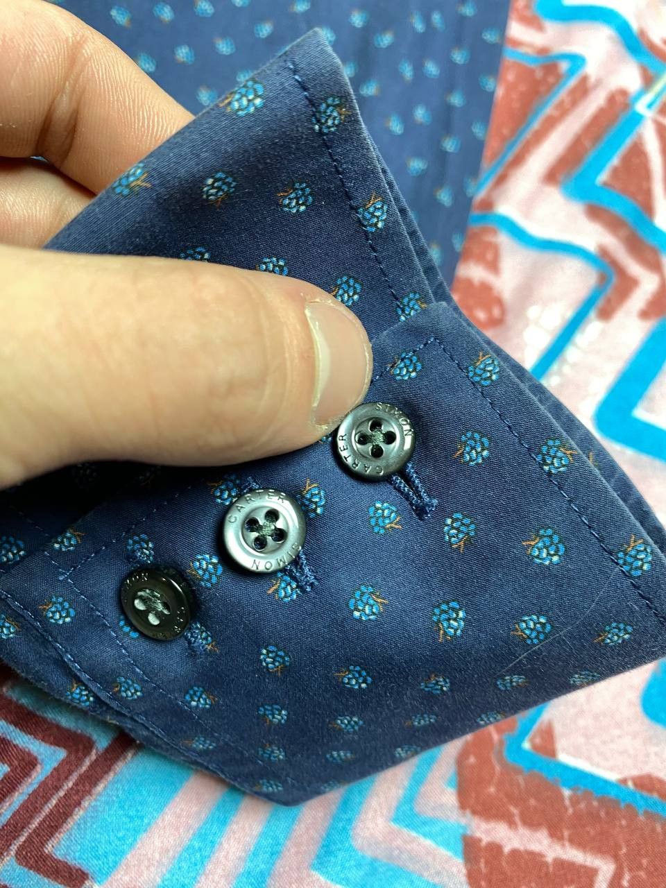 Simon Carter × Vintage Simon Carter over print shirt slim fit Size US L / EU 52-54 / 3 - 13 Thumbnail