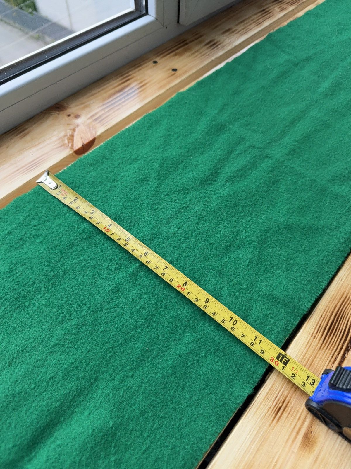 Vintage 90s Luxury Vintage Italian Wool Scarf Green Minimal Luxury Size ONE SIZE - 9 Thumbnail