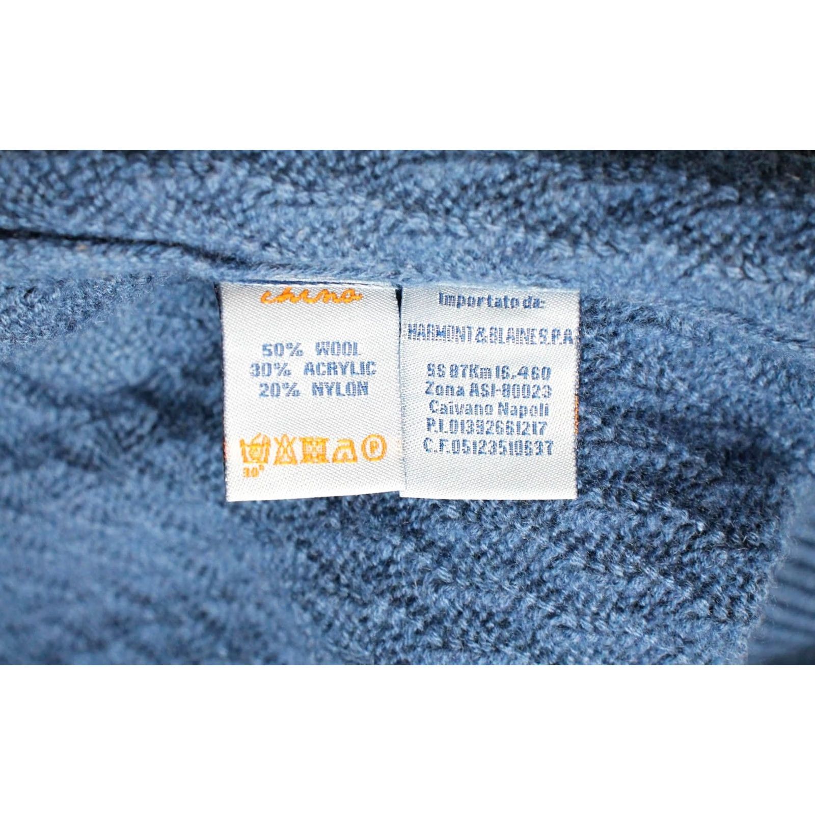 Harmont & Blaine Harmont & Blaine Jumper Men's MEDIUM Wool Blend Crew Neck Pullover Knit Blue Size US M / EU 48-50 / 2 - 8 Thumbnail