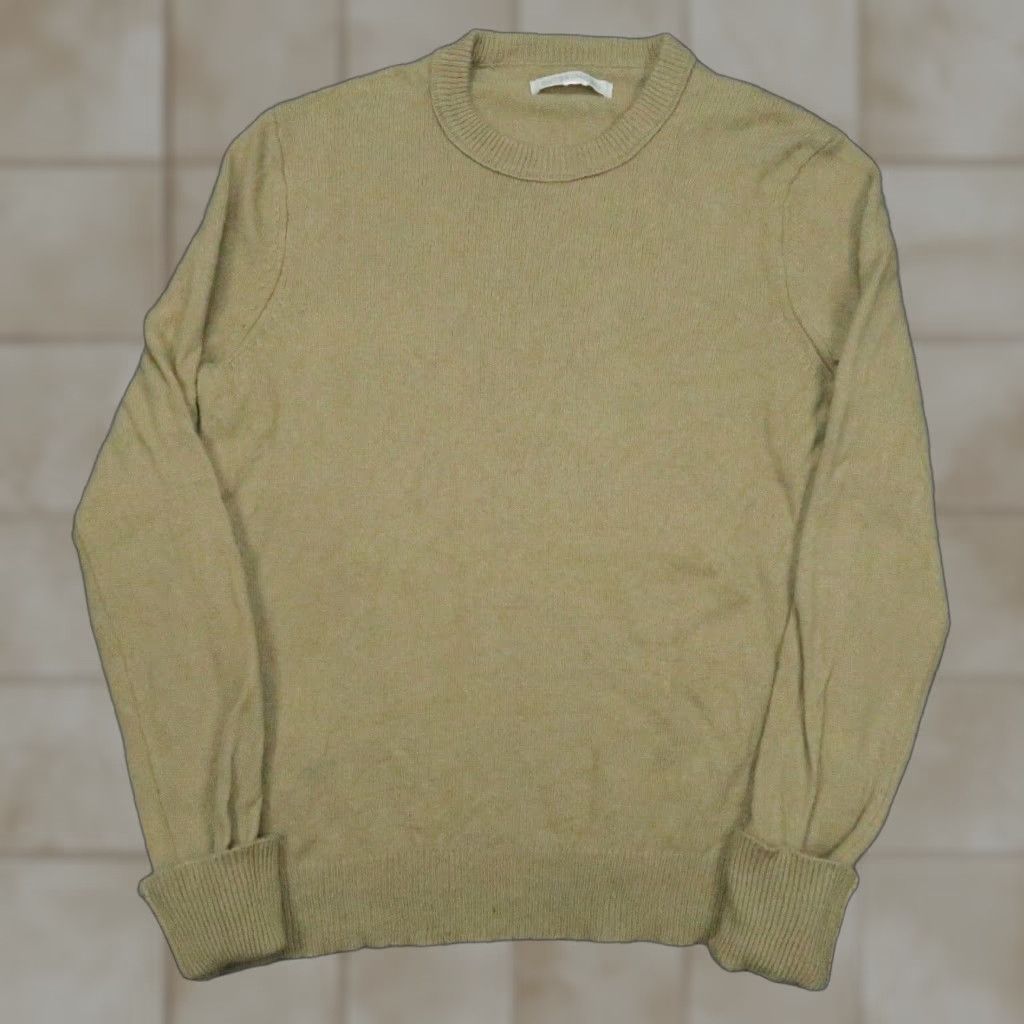 Outerknown Sweater Mens Medium Green Merino Wool Knit Long Sleeve Crew Pullover