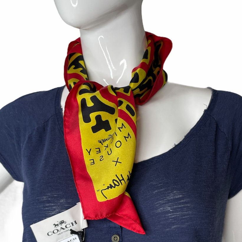 Shops Coach Disney Mickey Keith Haring Scarf