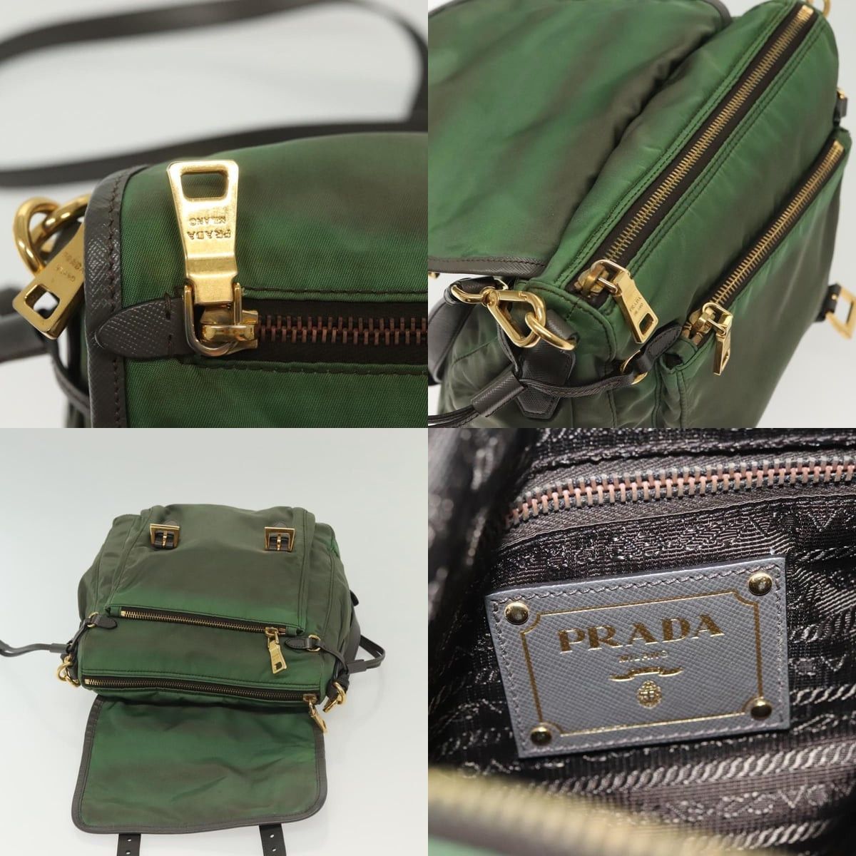Prada PRADA Shoulder Bag Nylon Khaki Gold Size ONE SIZE - 12 Thumbnail