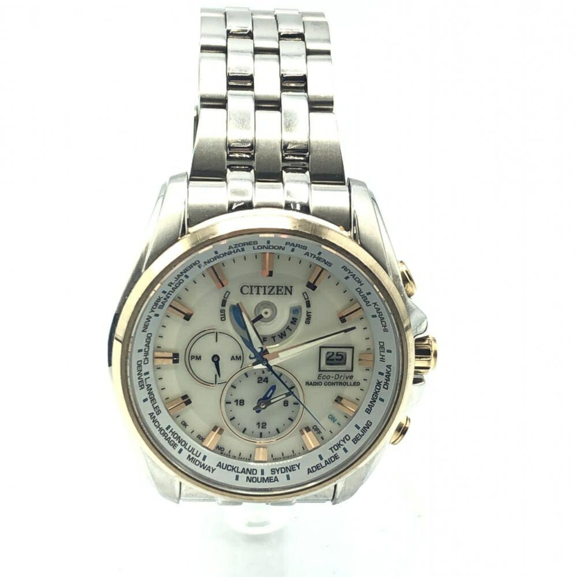 image of Citizen Attesa Double Direct Flight Watch Solar H820-T021701 Citizen in Blue, Women's